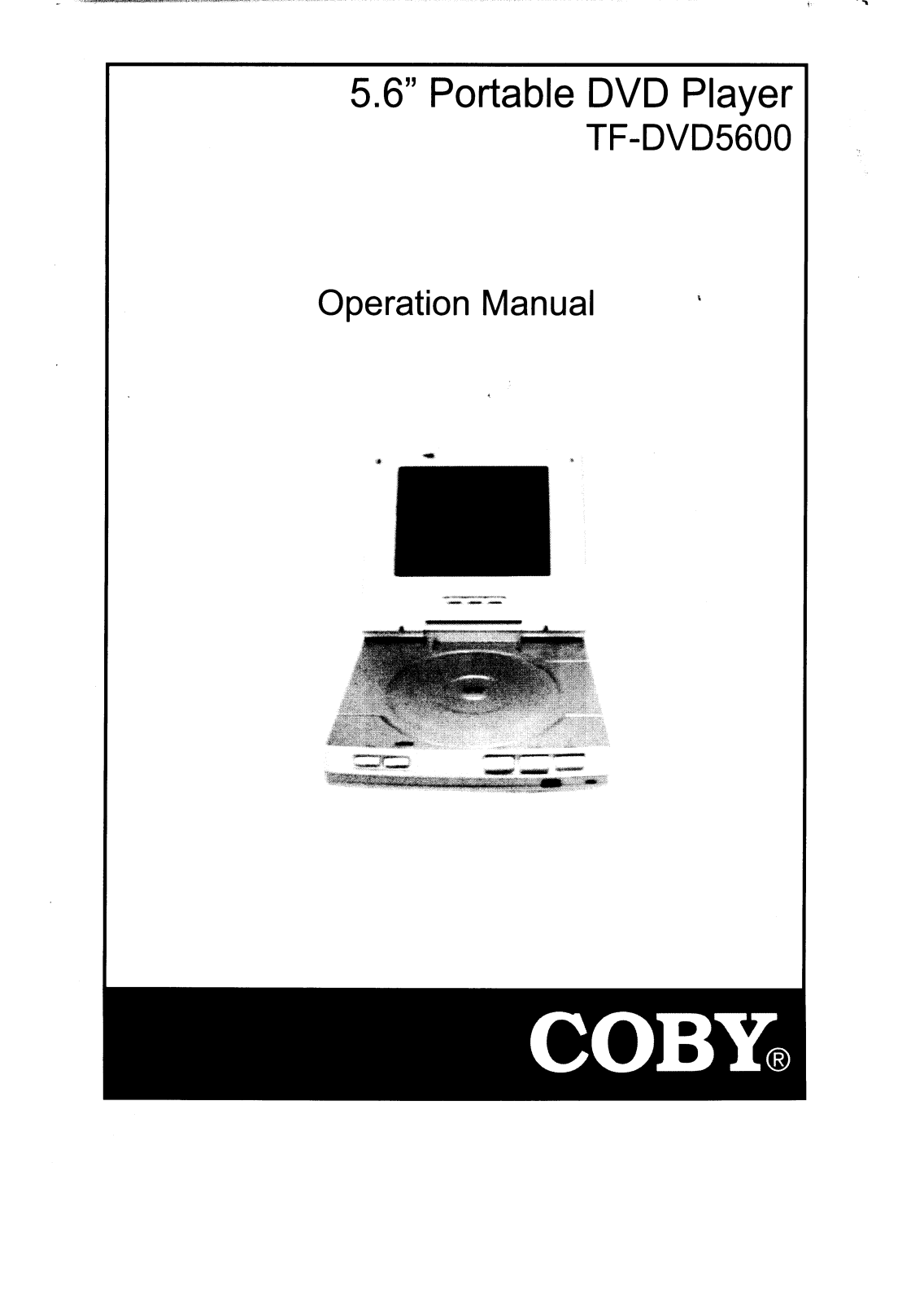 Coby Electronics TFDVD-5600 Owners manual