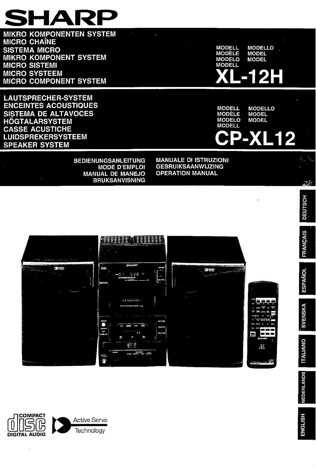 Sharp CP-XL12, XL-12H Manual