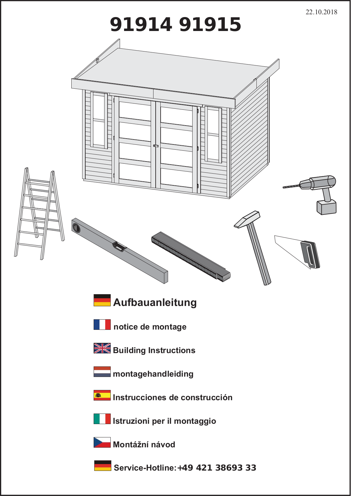 Karibu 91914, 91915 Assembly instructions