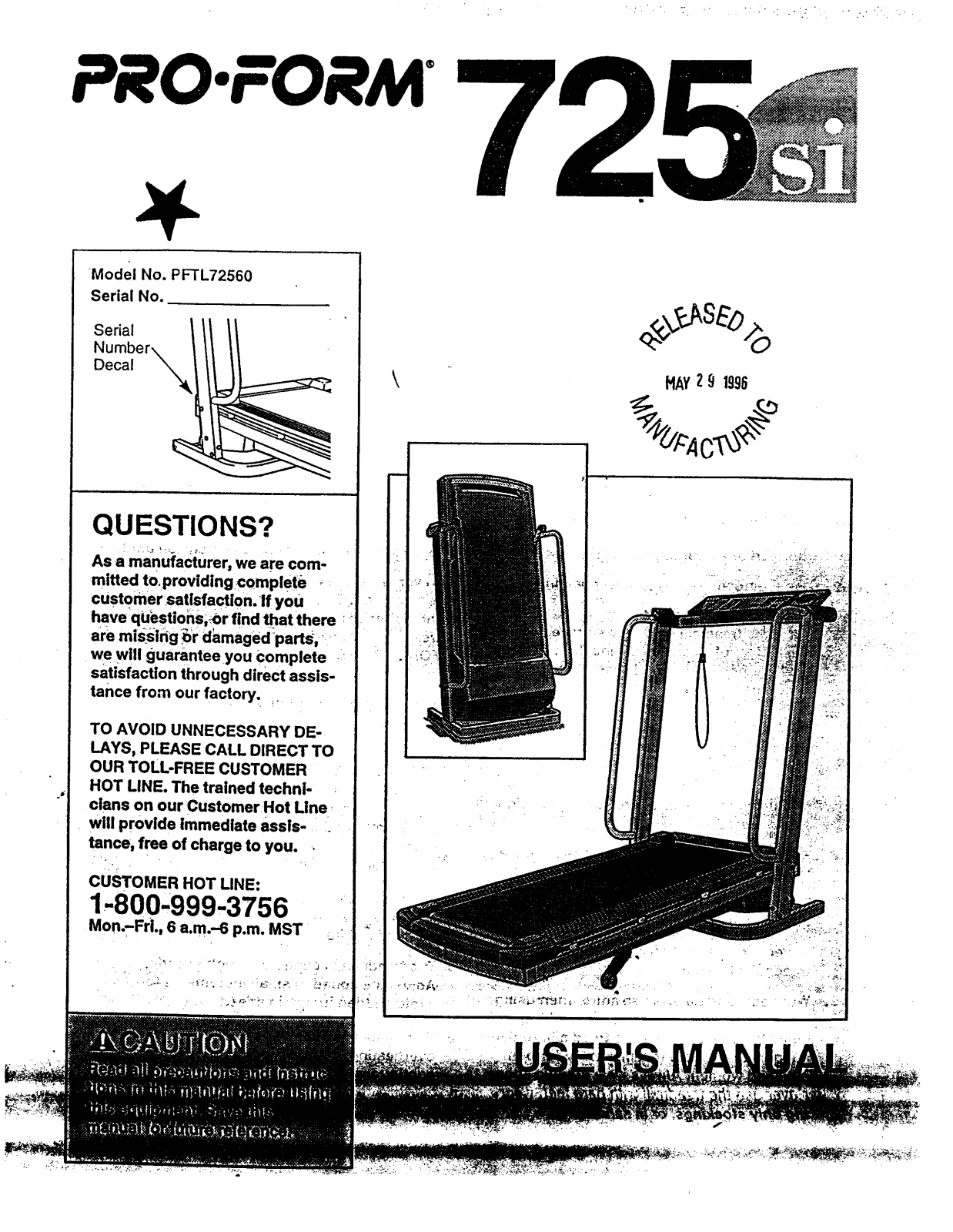 ProForm PFTL72560 User Manual