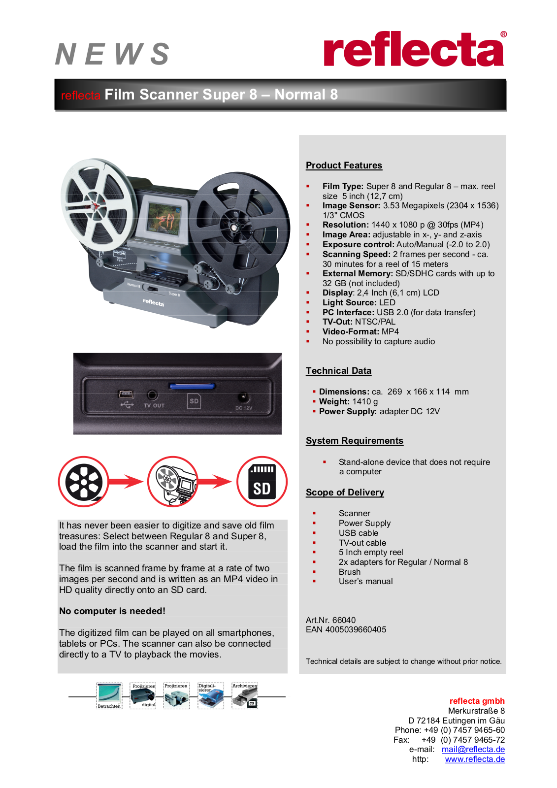 Reflecta Super 8 User Manual