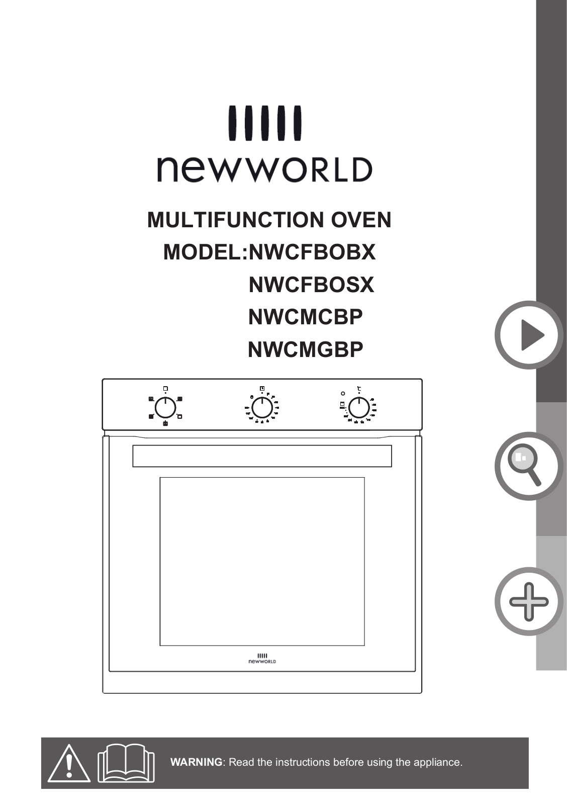 New World NWCFBOBX, NWCFBOSX, NWCMCBP, NWCMGBP User guide - ManualMachine.com