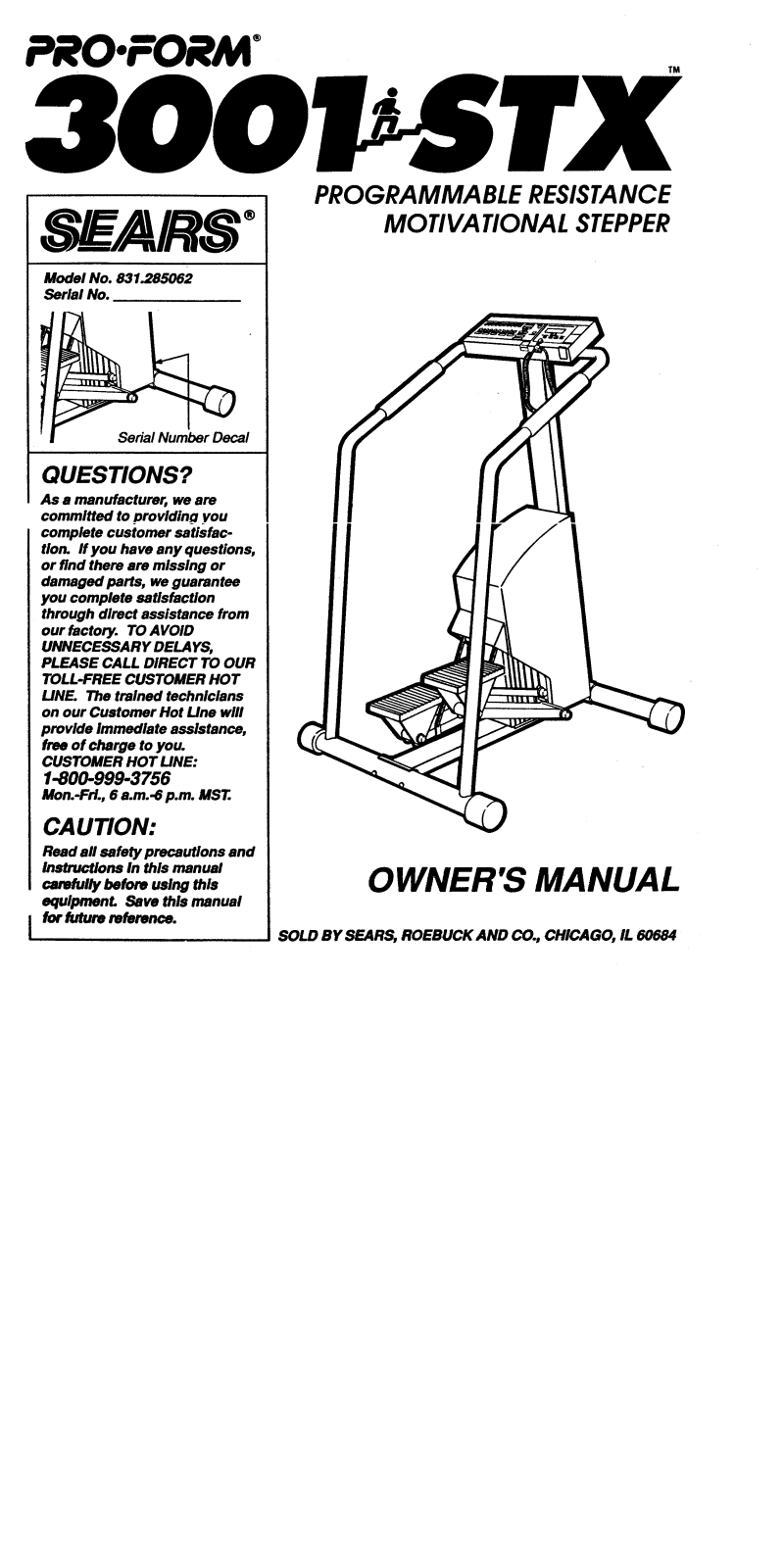 ProForm 285062 User Manual