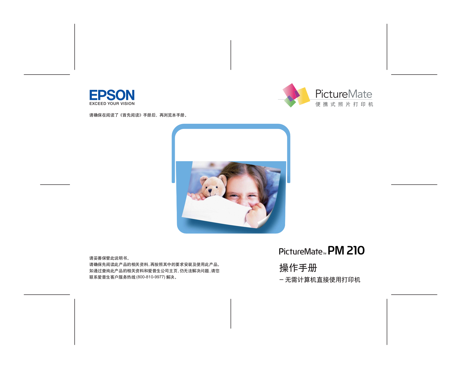 Epson PICTUREMATE 210 User Manual