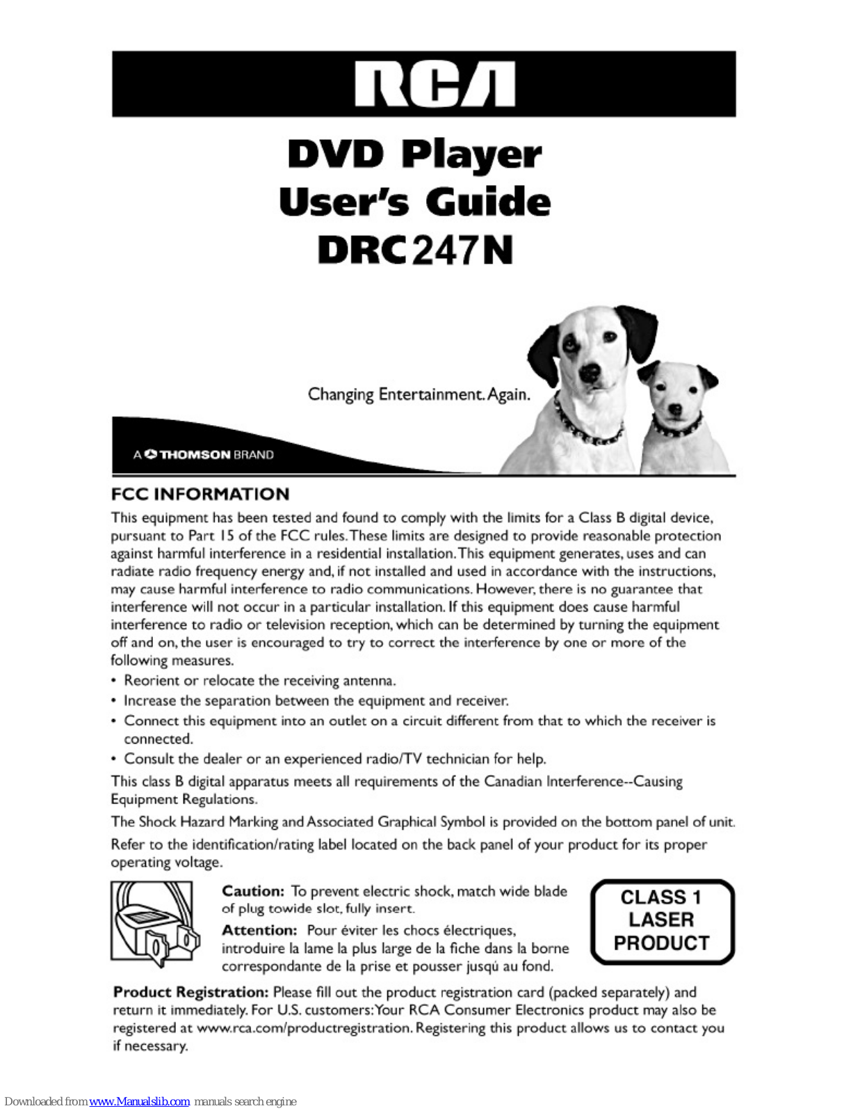 RCA DRC247, DRC247N User Manual