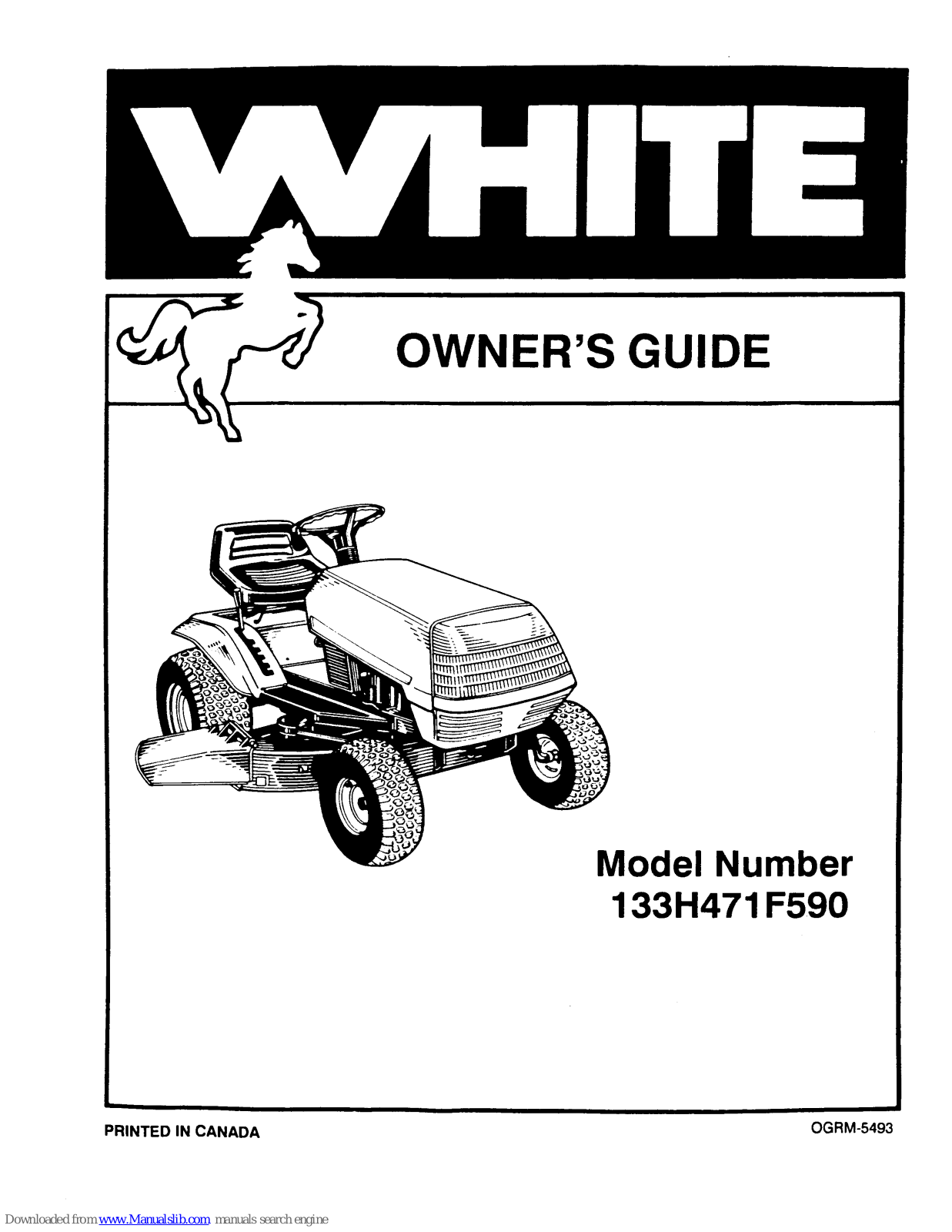 White Outdoor 133H471F590 Owner's Manual