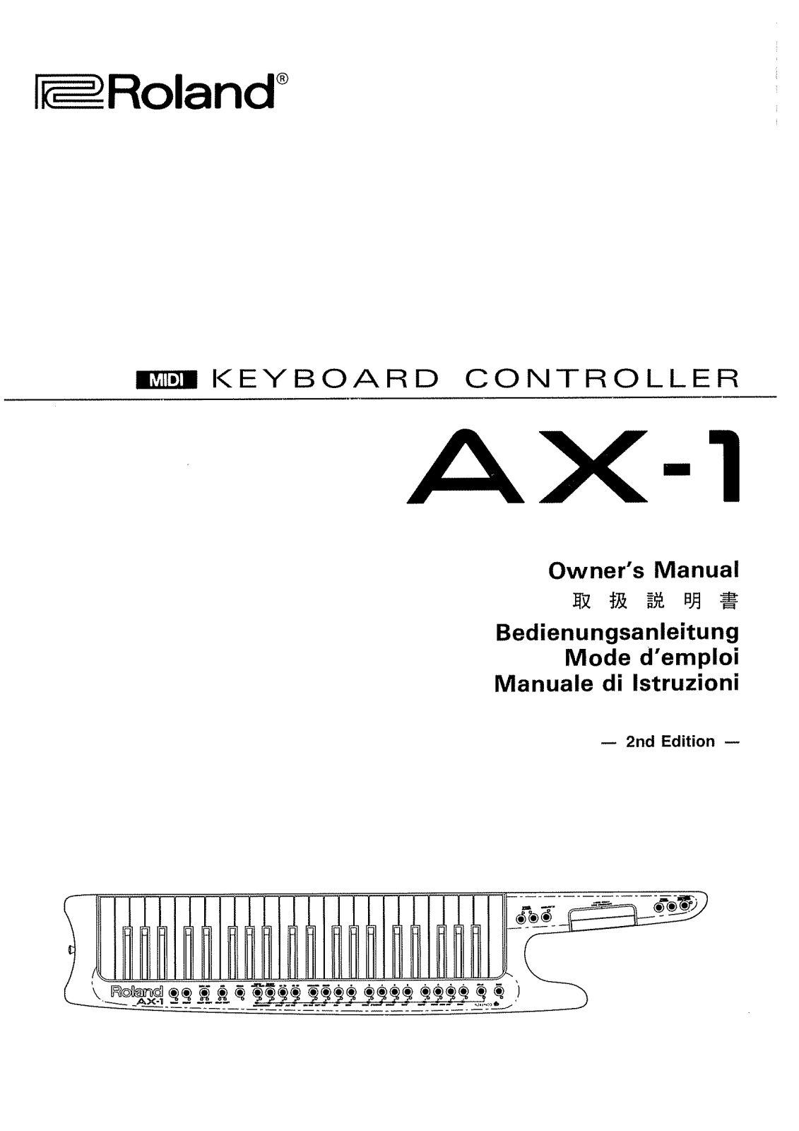 Roland AX-1 User Manual