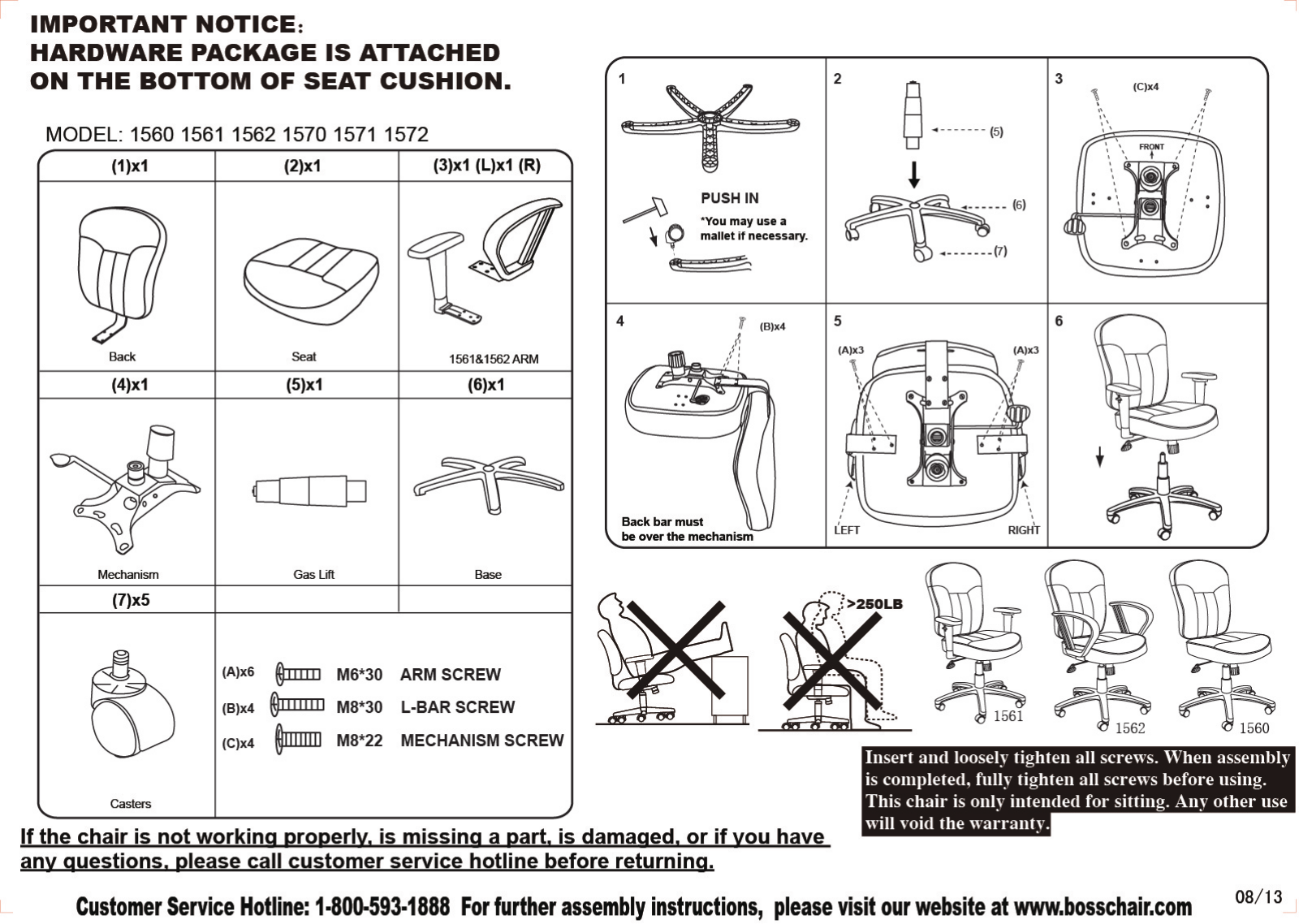 Boss B1563 Assembly Guide