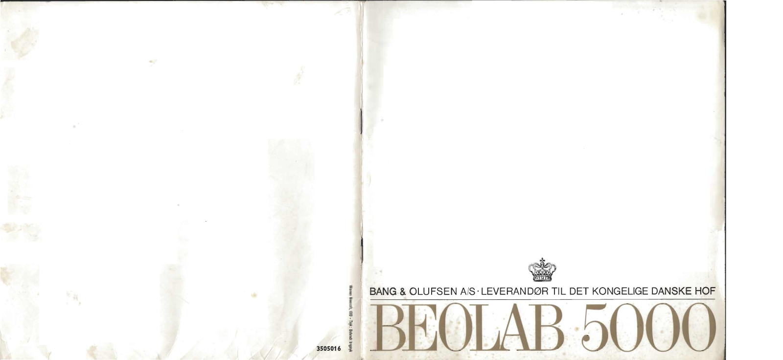 Bang and Olufsen Beolab 5000 Owners manual