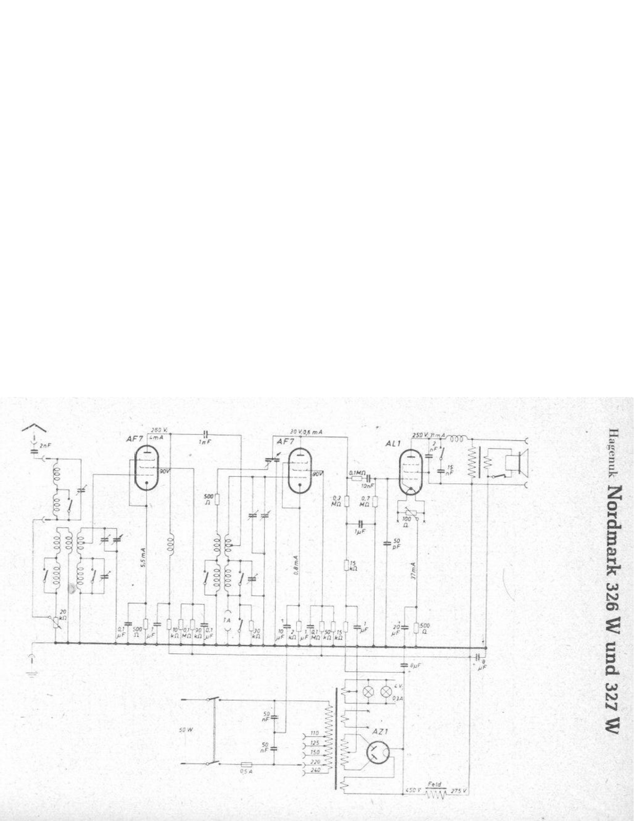 Hagenuk 327W, 326W Cirquit Diagram