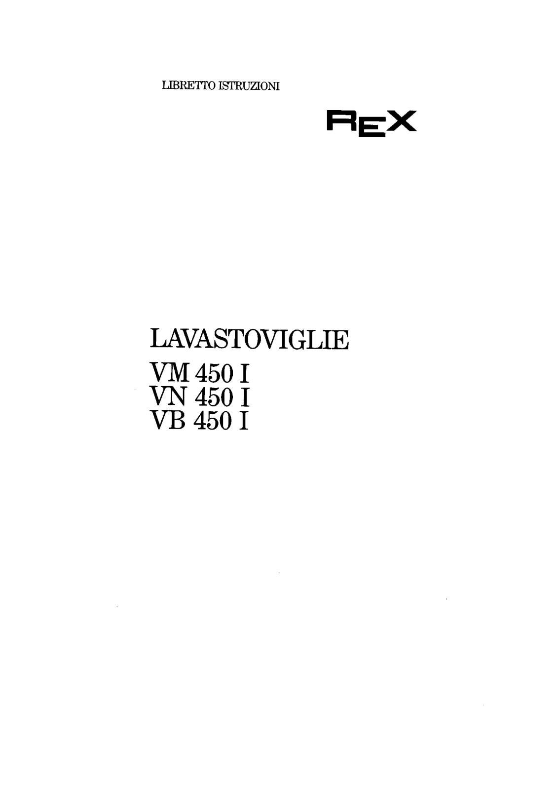 Rex VN450I, VM450I, VB450I User Manual