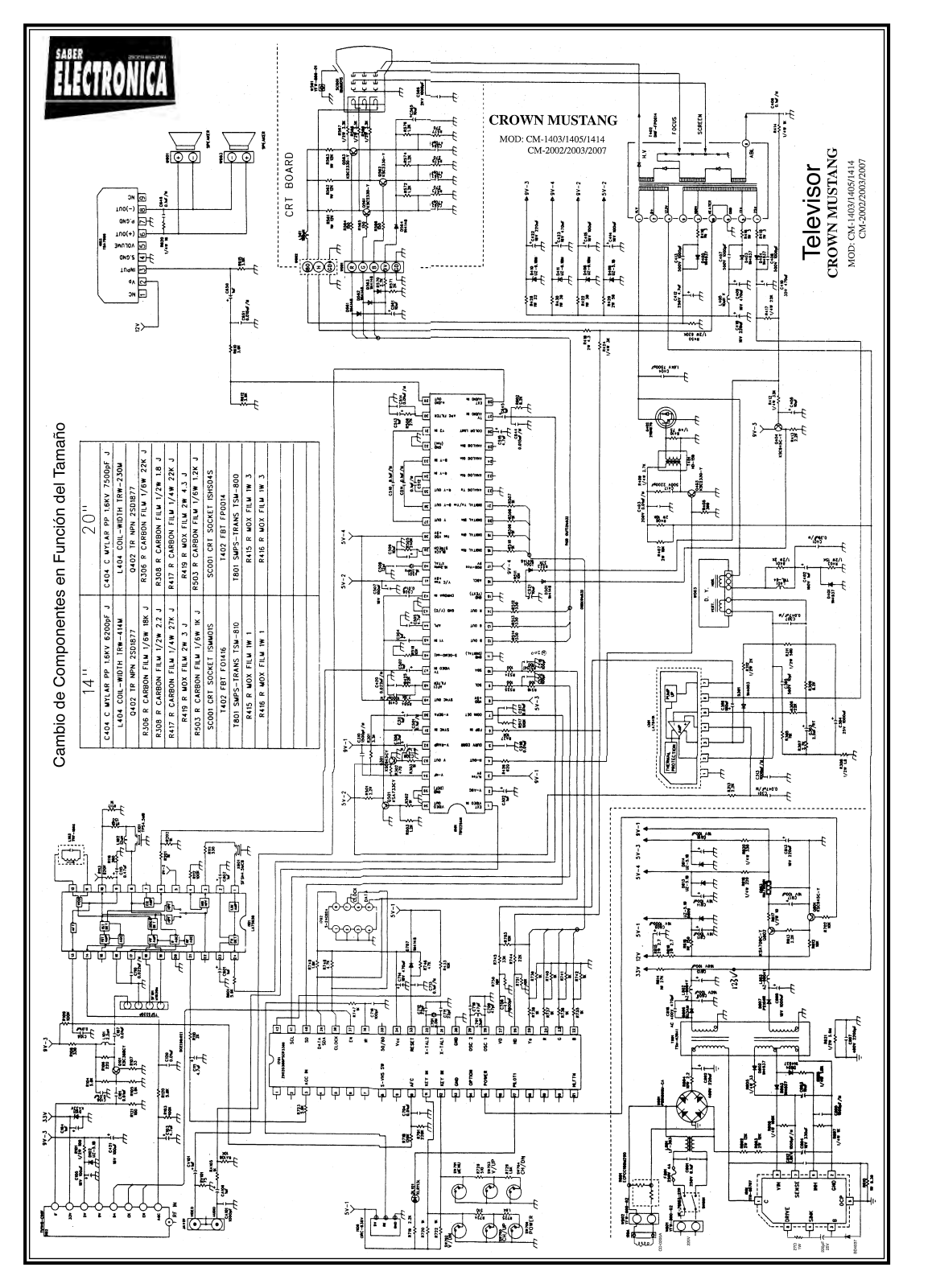 Crown Mustang  CM1403 Schematic