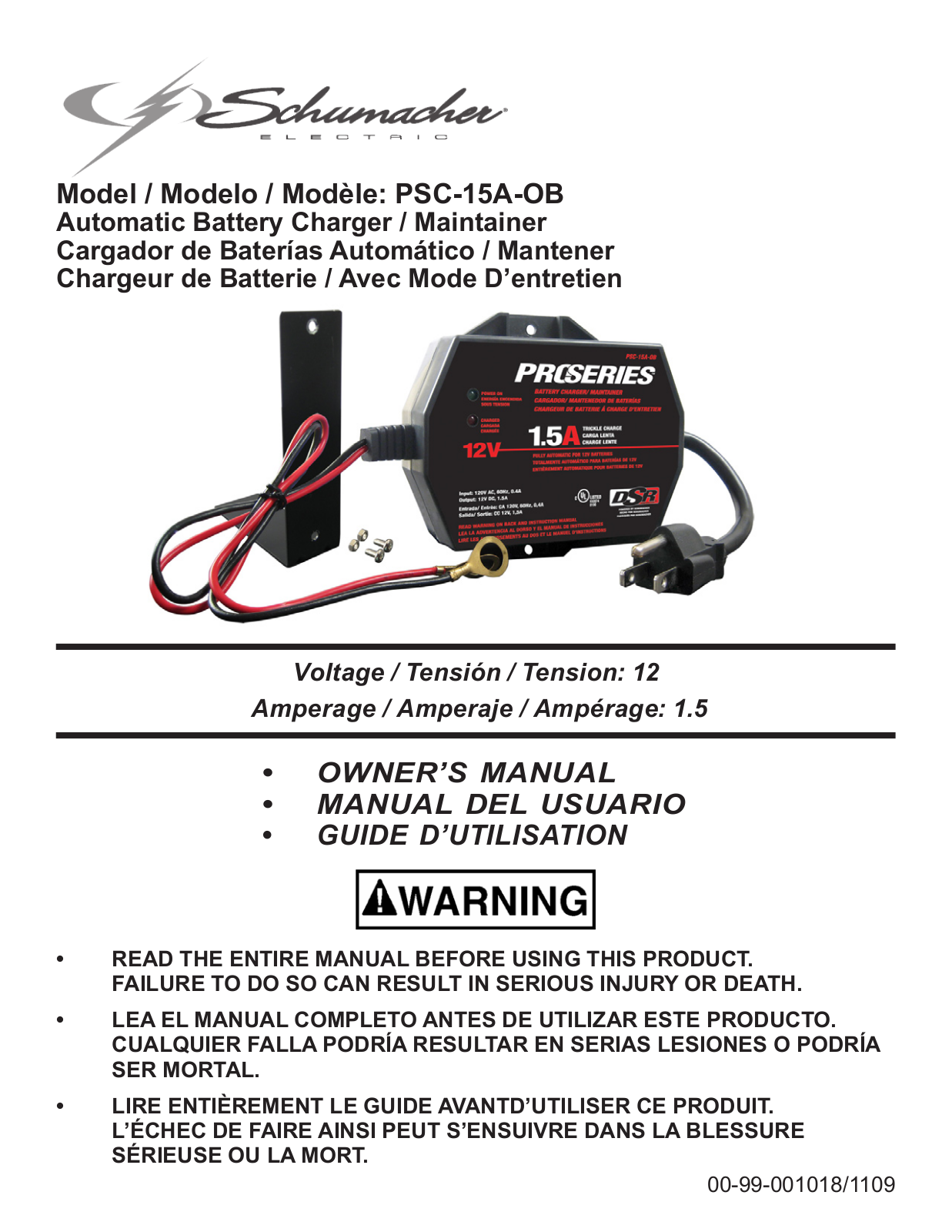 Schumacher PSC-15A-OB User Manual