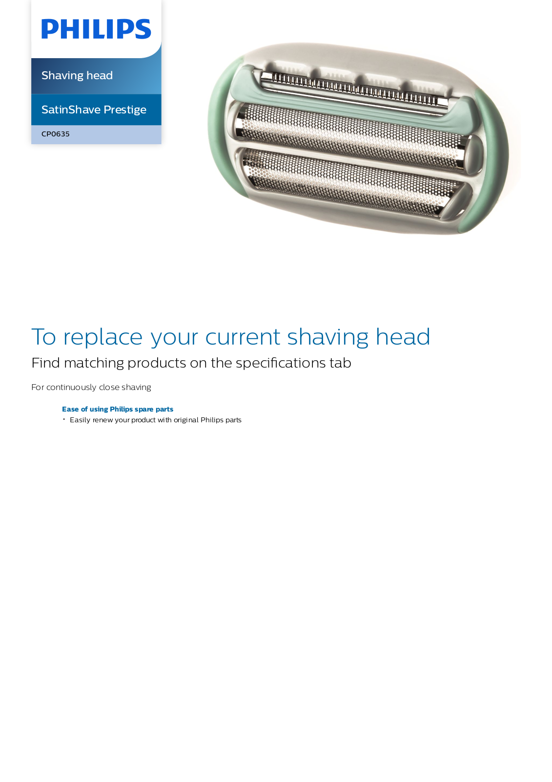 Philips CP0635/01 leaflet - ManualMachine.com