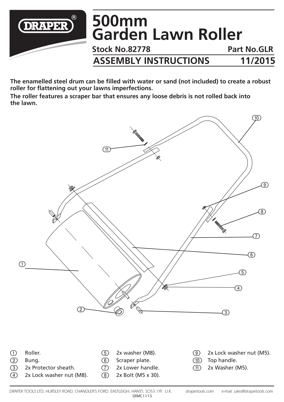 Draper Tools 82778 Instructions