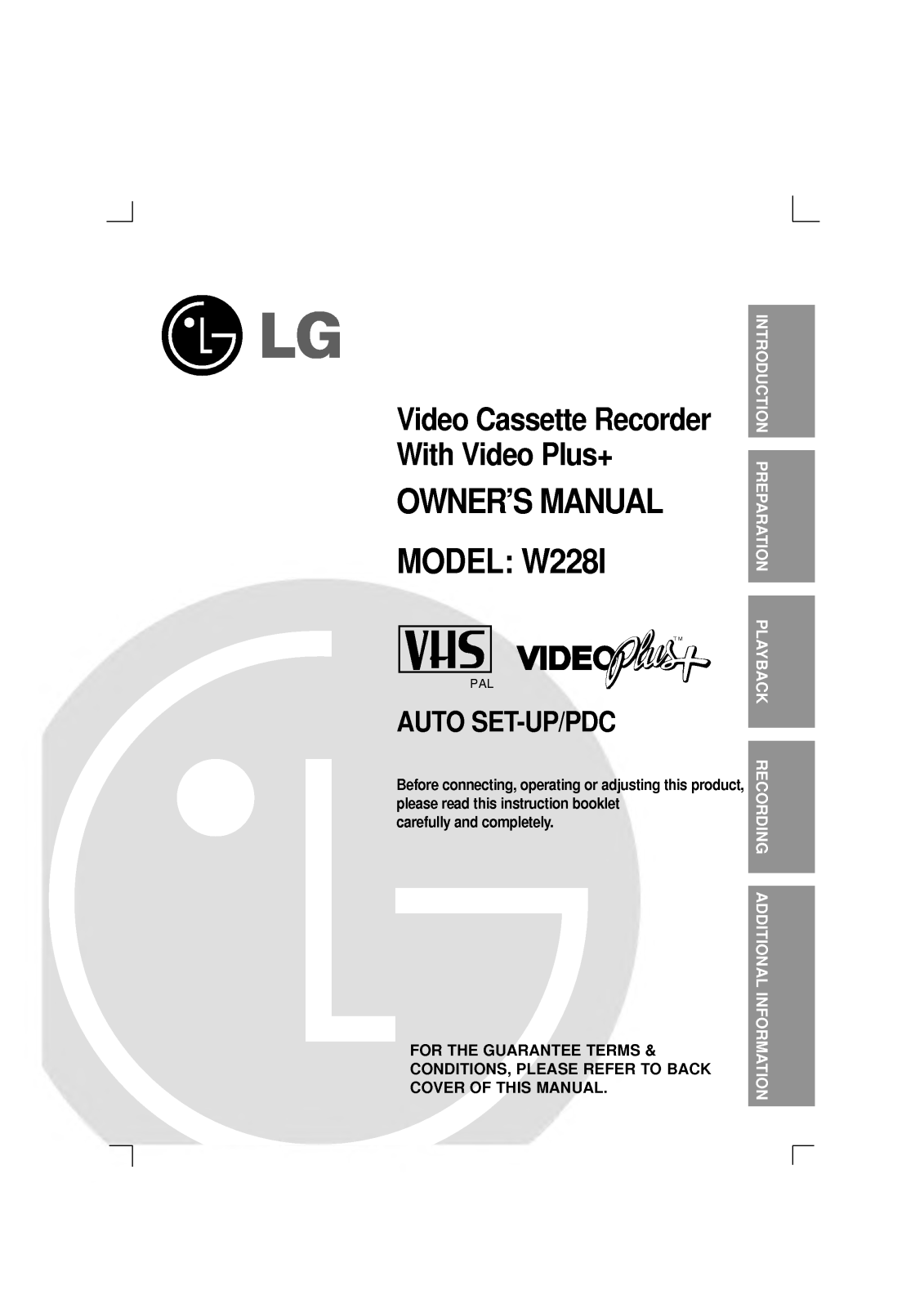 LG W228I User Manual