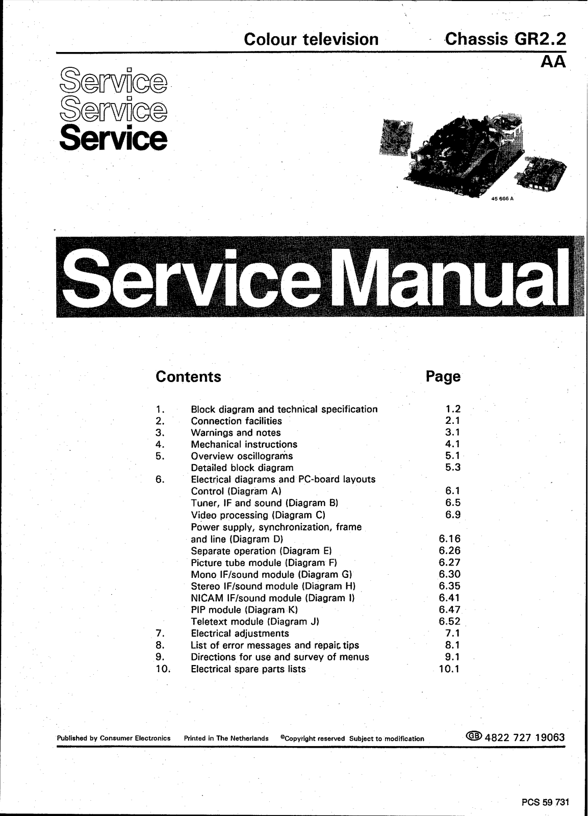 PHILIPS GR2.2 AA Service Manual