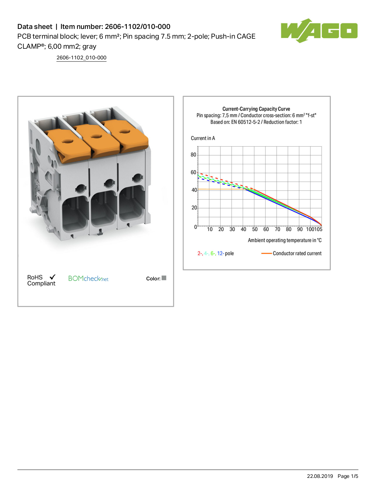Wago 2606-1102/010-000 Data Sheet - ManualMachine.com
