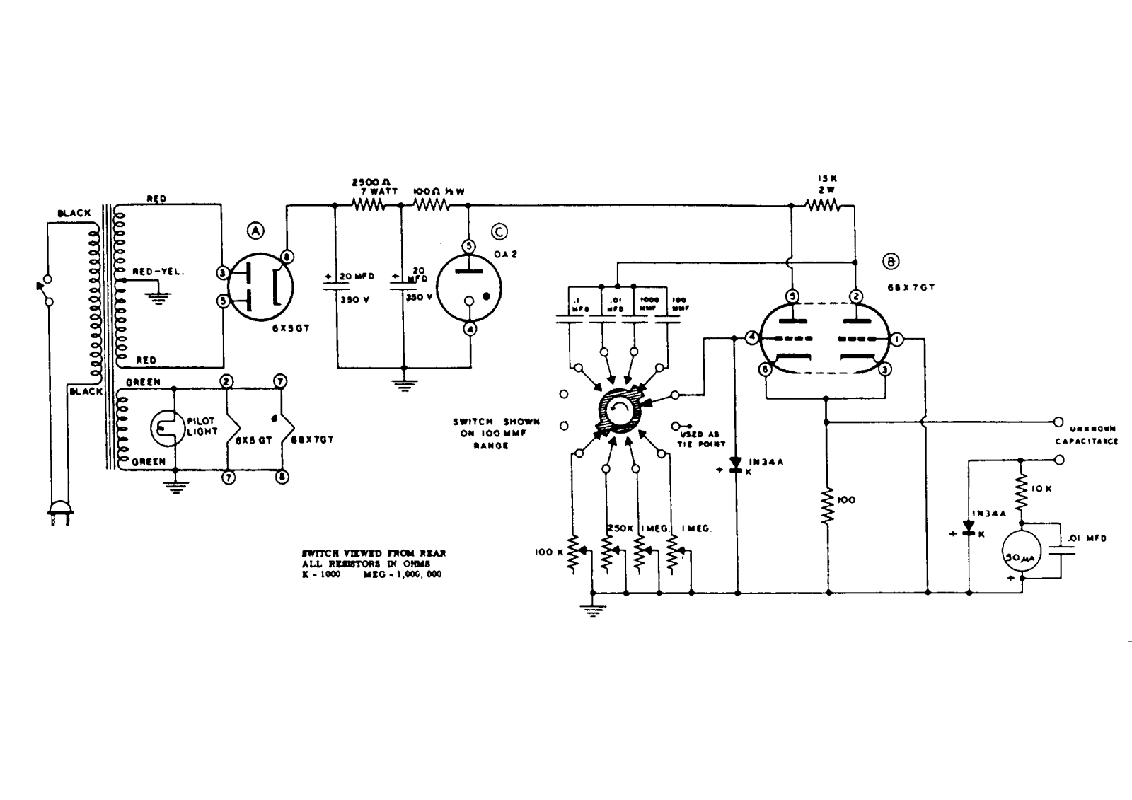 Heathkit CM-1 Schematic