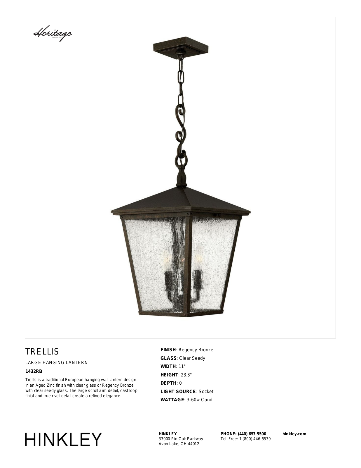 Hinkley HD8253 Specifications - ManualMachine.com