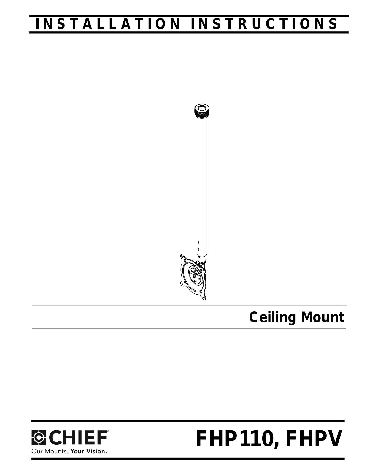 CHIEF FHP110, FHPV User Manual