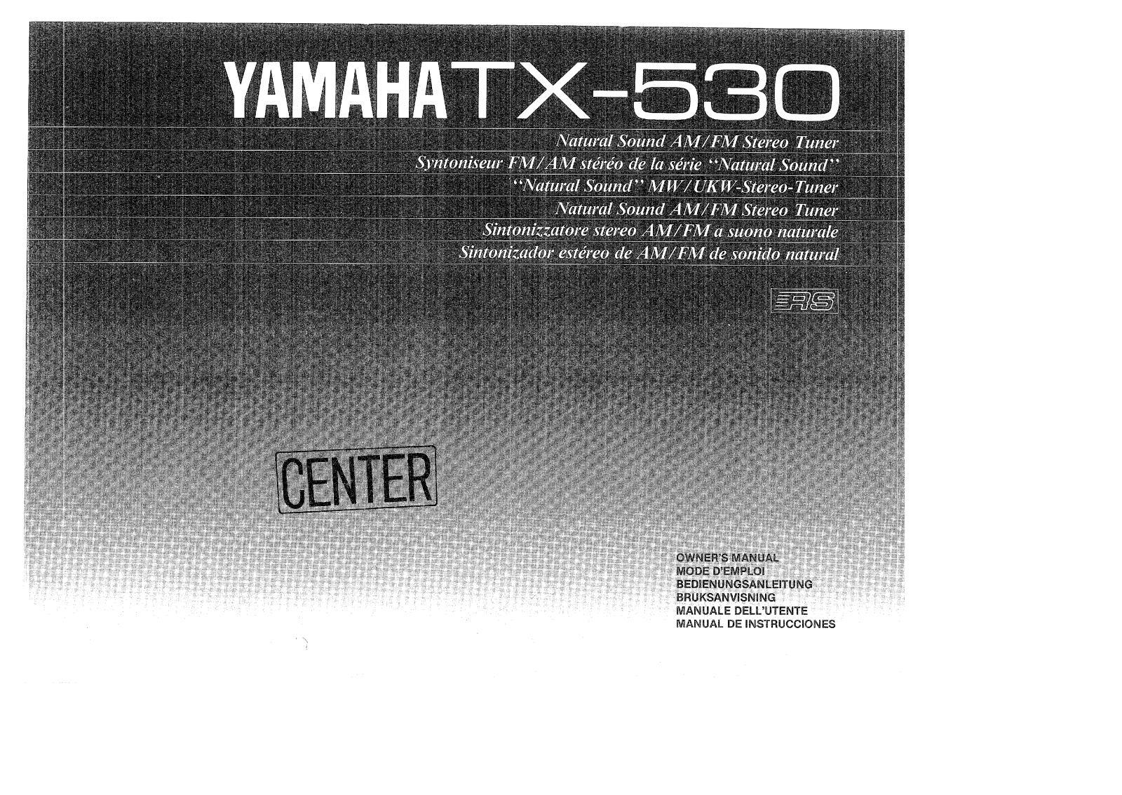 Yamaha TX-530 Owners manual