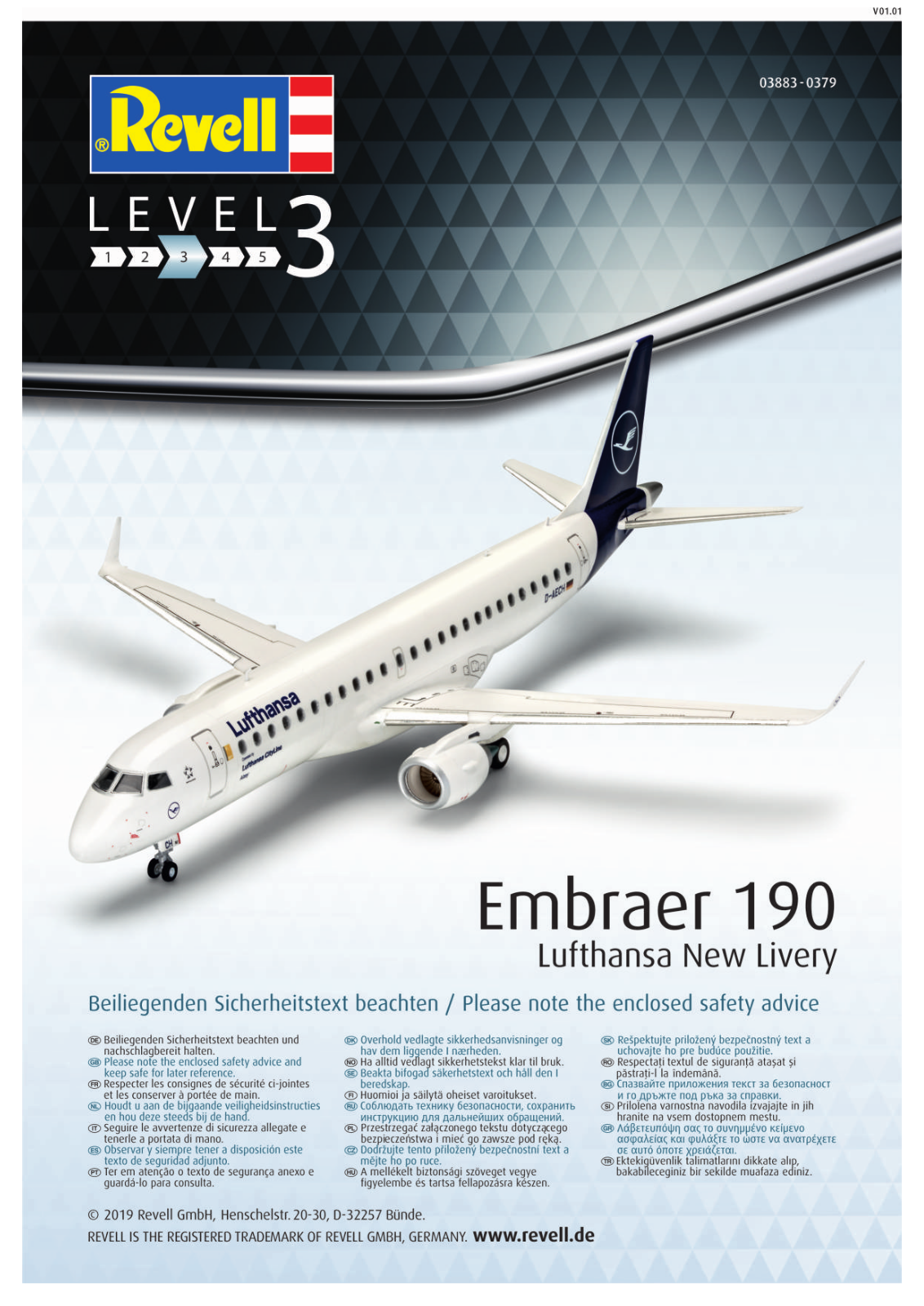 Revell Embraer 190 Lufthansa New Livery Service Manual