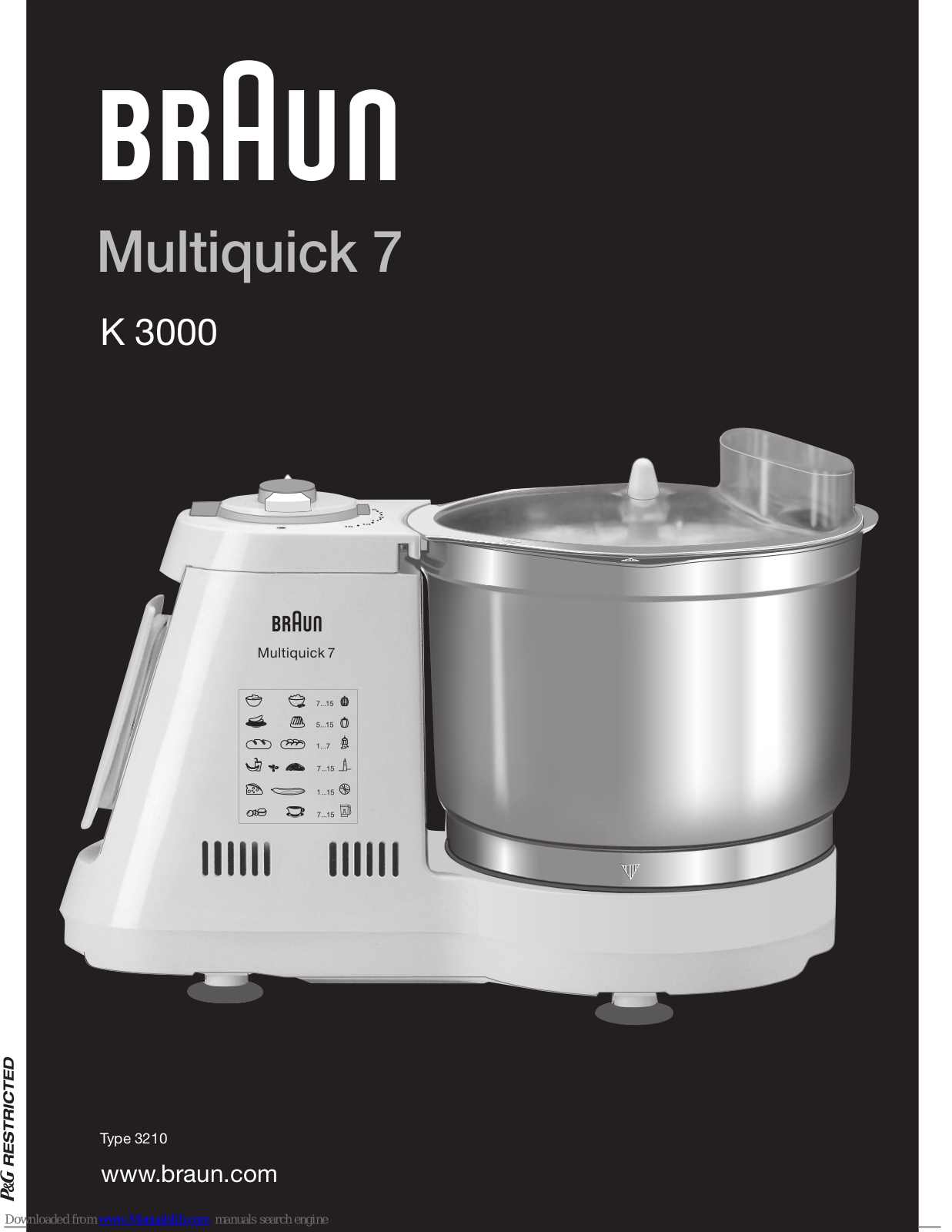 Braun MULTIQUICK 7 K 3000, 3210 User Manual