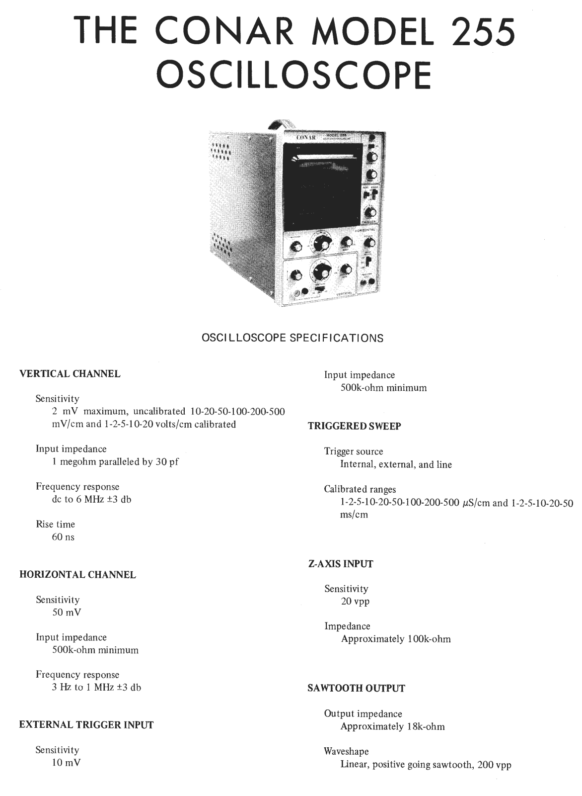 Conar 255 Service Manual