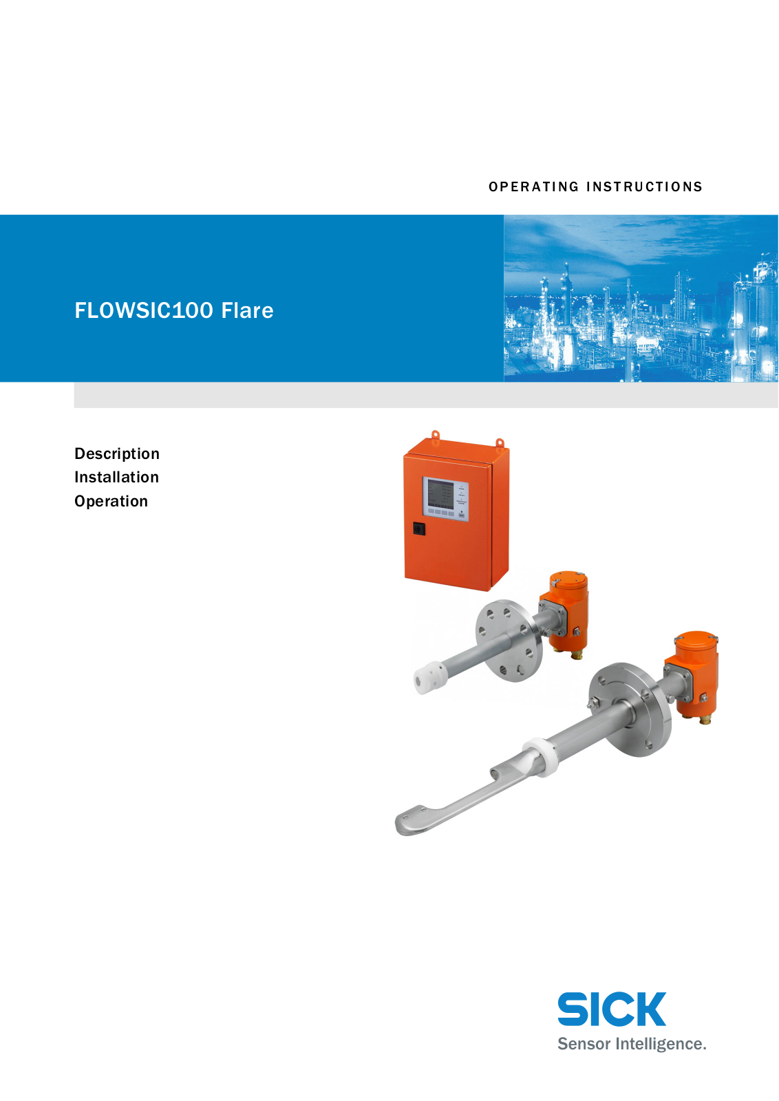 SICK FLOWSIC100 Flare Operating Instructions Manual