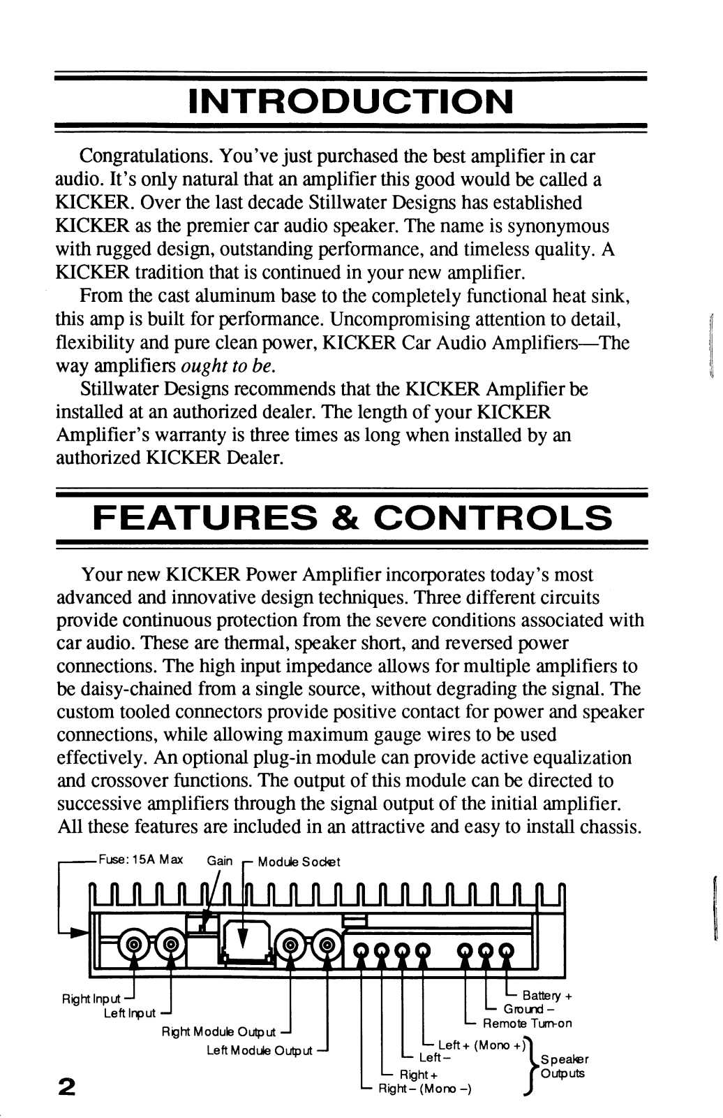 Kicker 50 Si User Manual