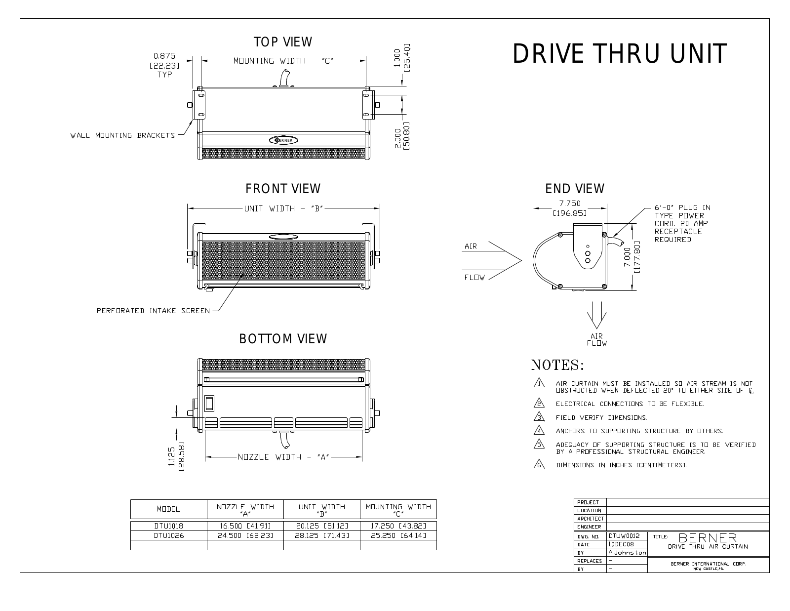 Berner DTU1018 User Manual