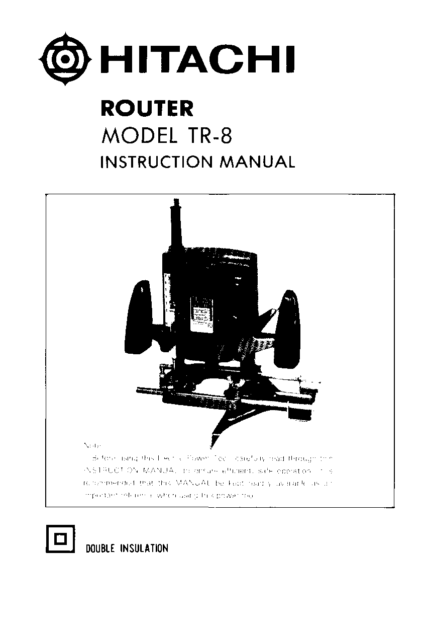 Hitachi TR8 User Manual