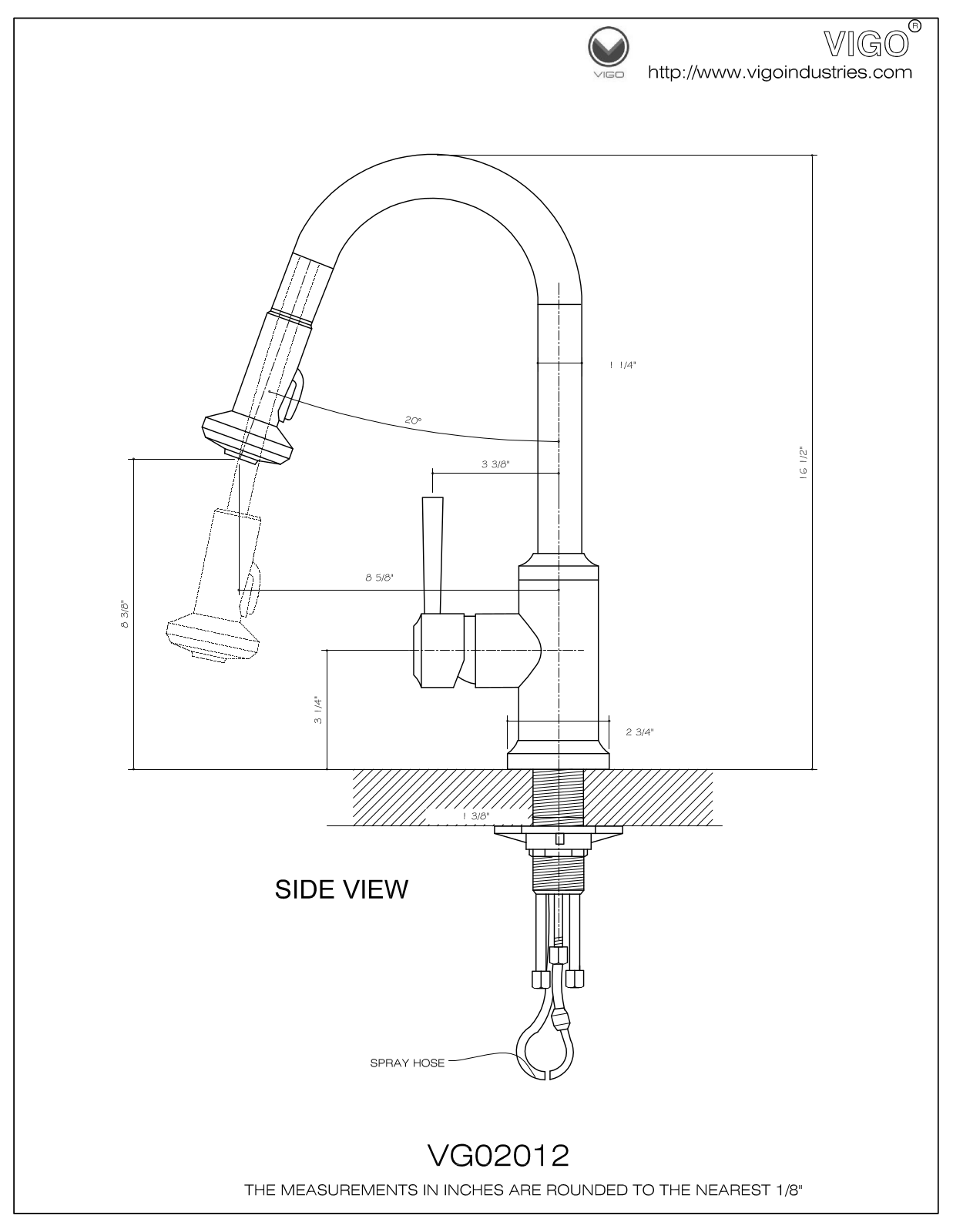 Vigo VG02012ST Installation Manual