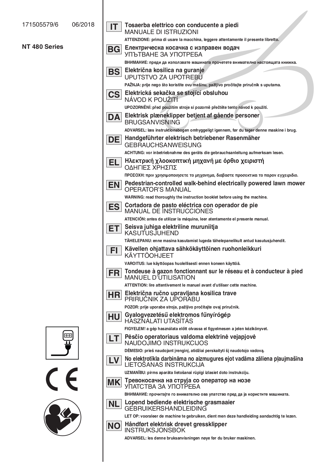 Mountfield EL 4800 HP Operating Instructions