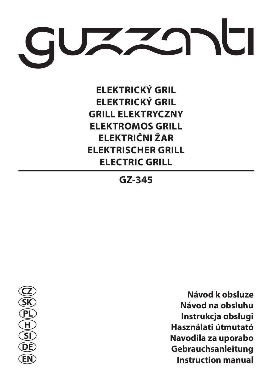 Guzzanti GZ 345 User Manual