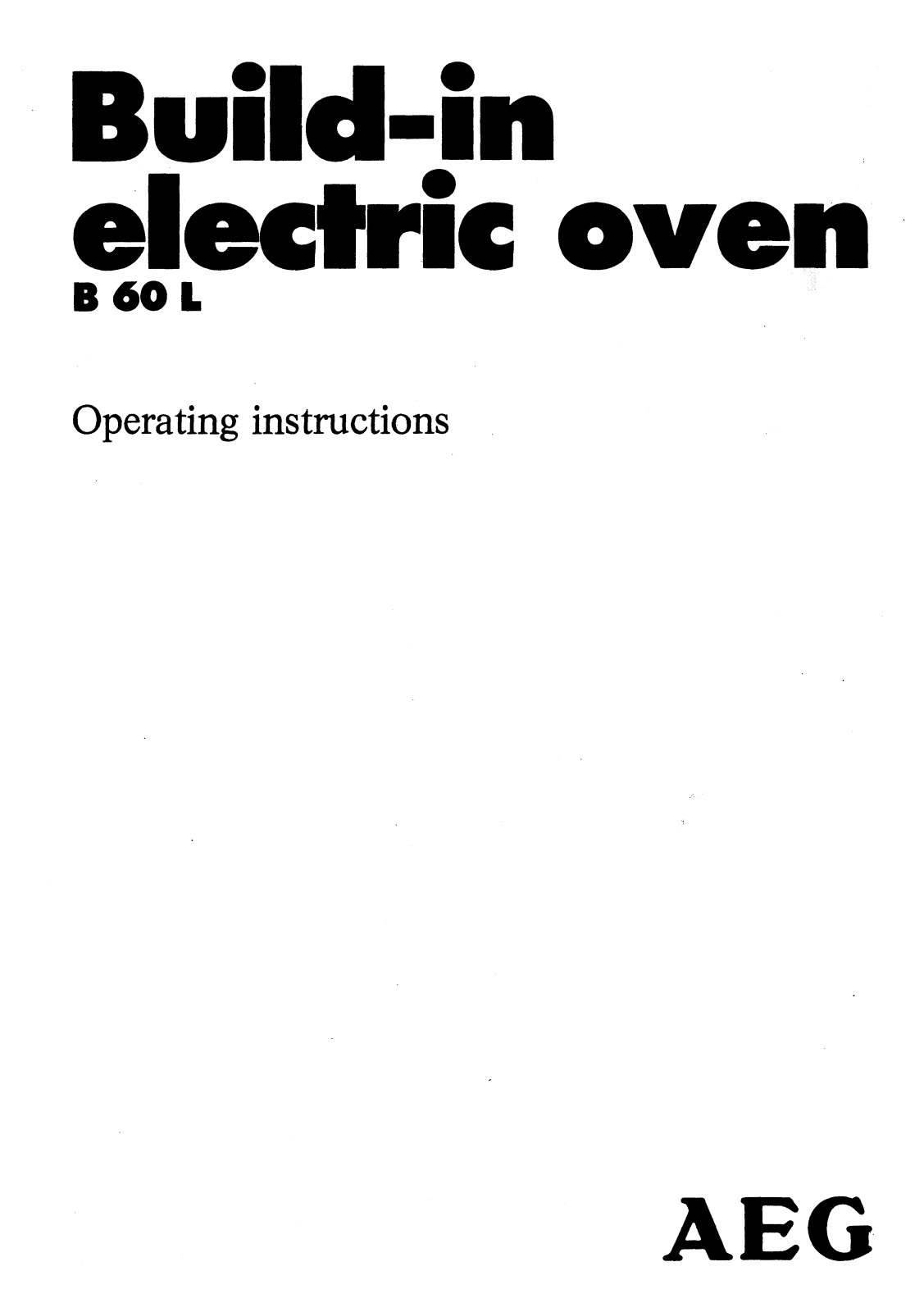 AEG B60L User Manual