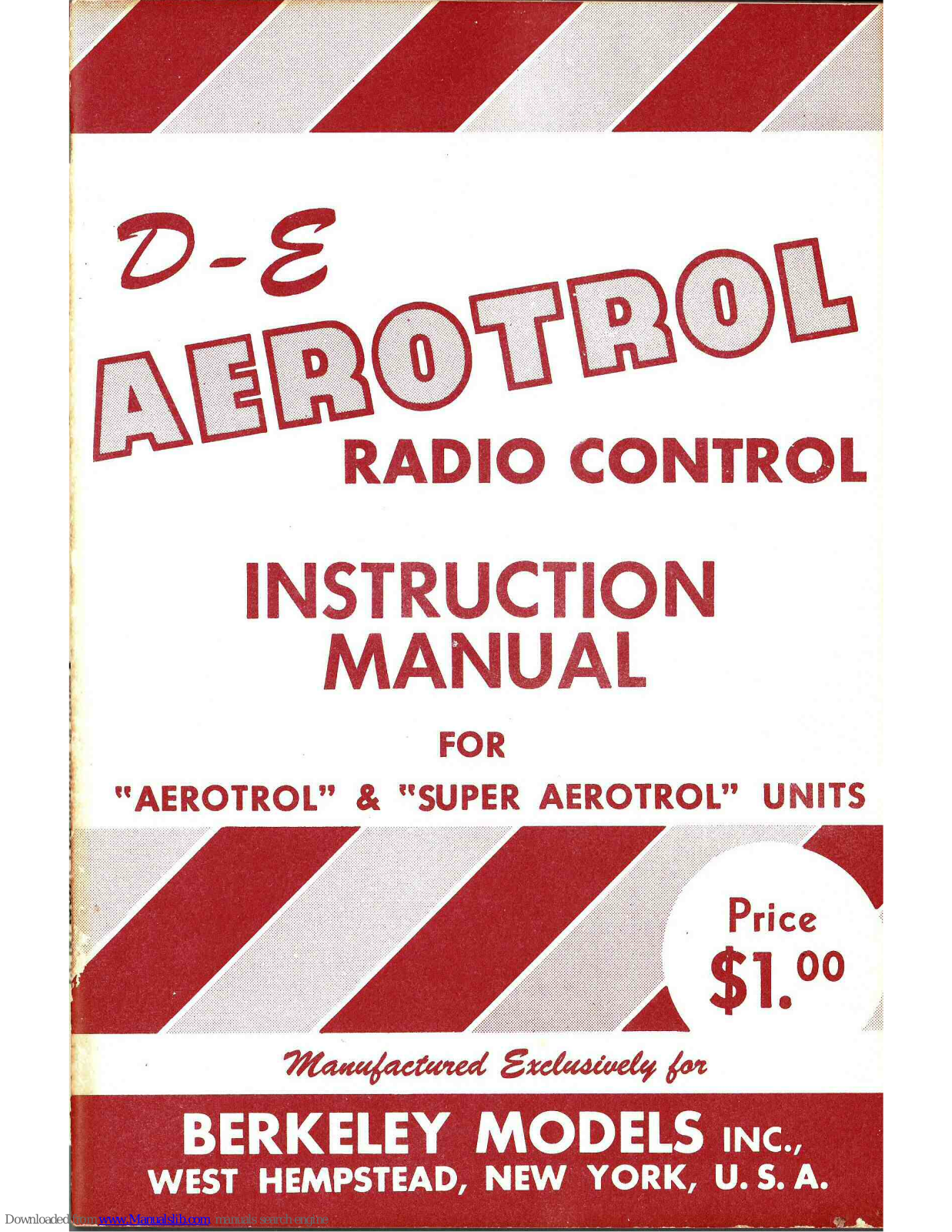 Berkeley Models Aerotrol D-E Instruction Manual - ManualMachine.com