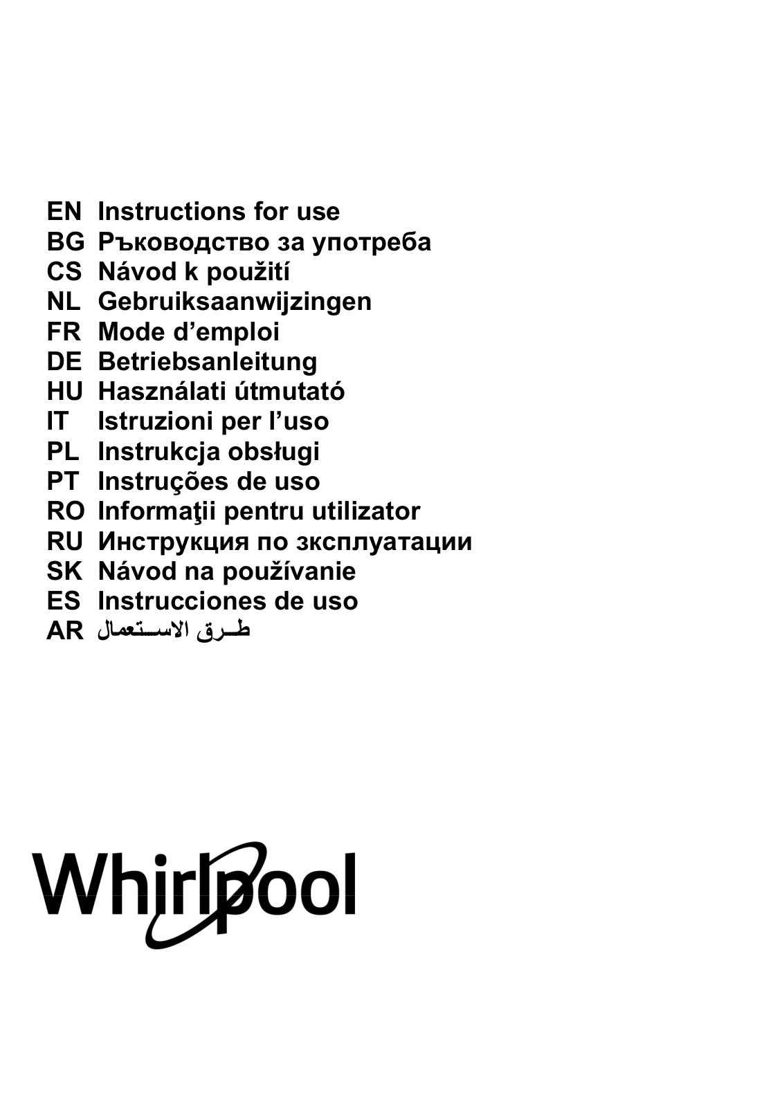 WHIRLPOOL WHSS 62F LT K User Manual