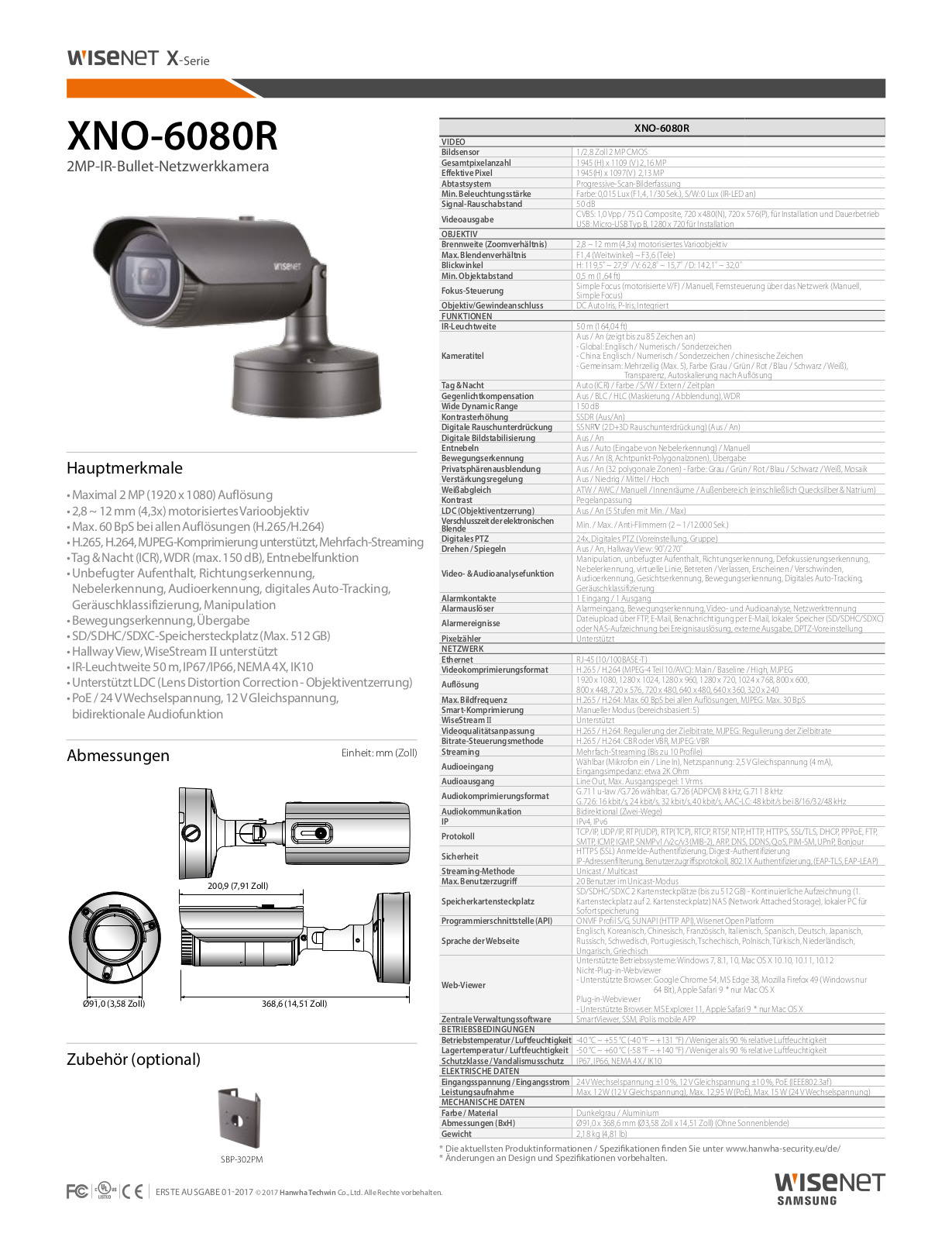 Hanwha Techwin XNO-6080R User Manual