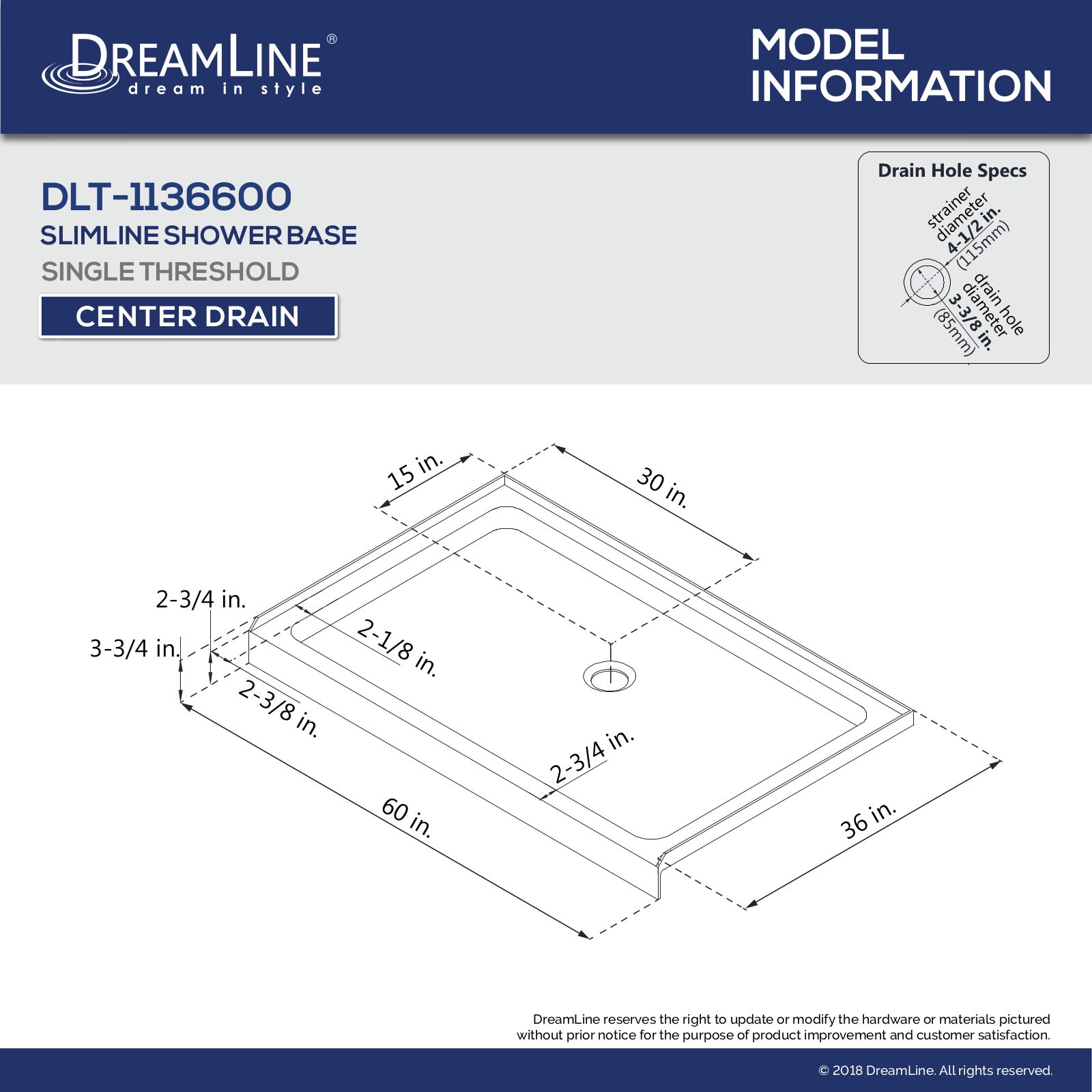DreamLine DLN10021 Dimensions - ManualMachine.com