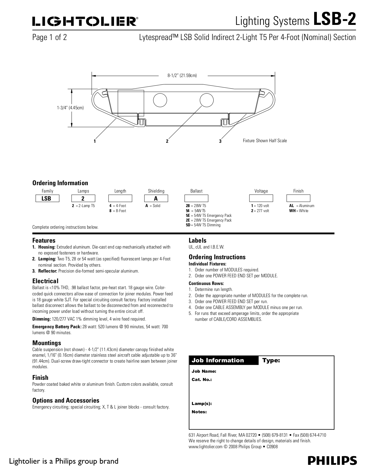 Lightolier LSB-2 User Manual