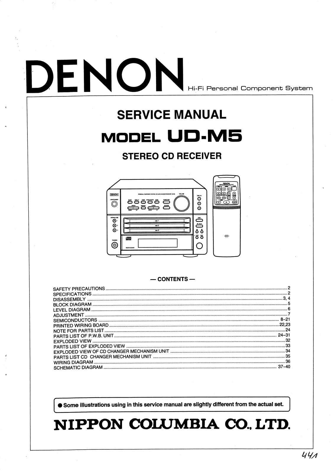 Denon UD-M5 Schematic