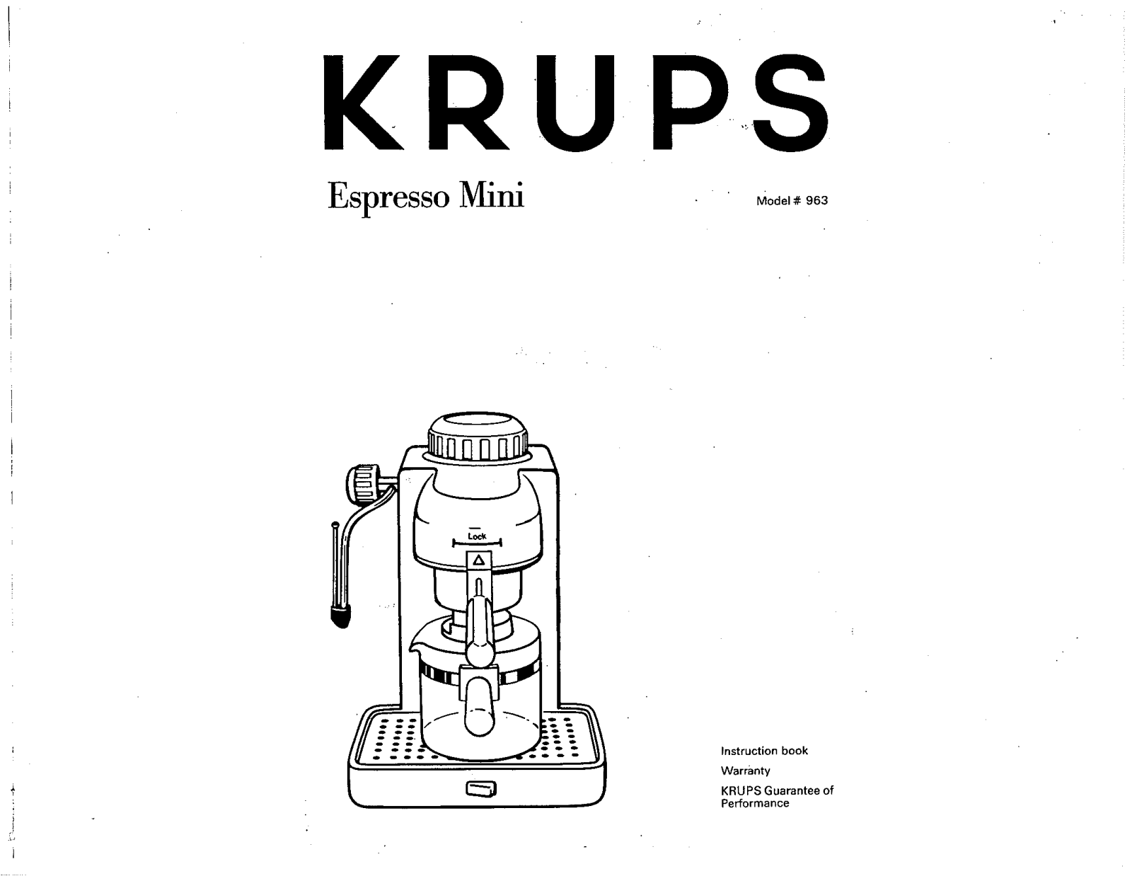 Krups 963 User Manual
