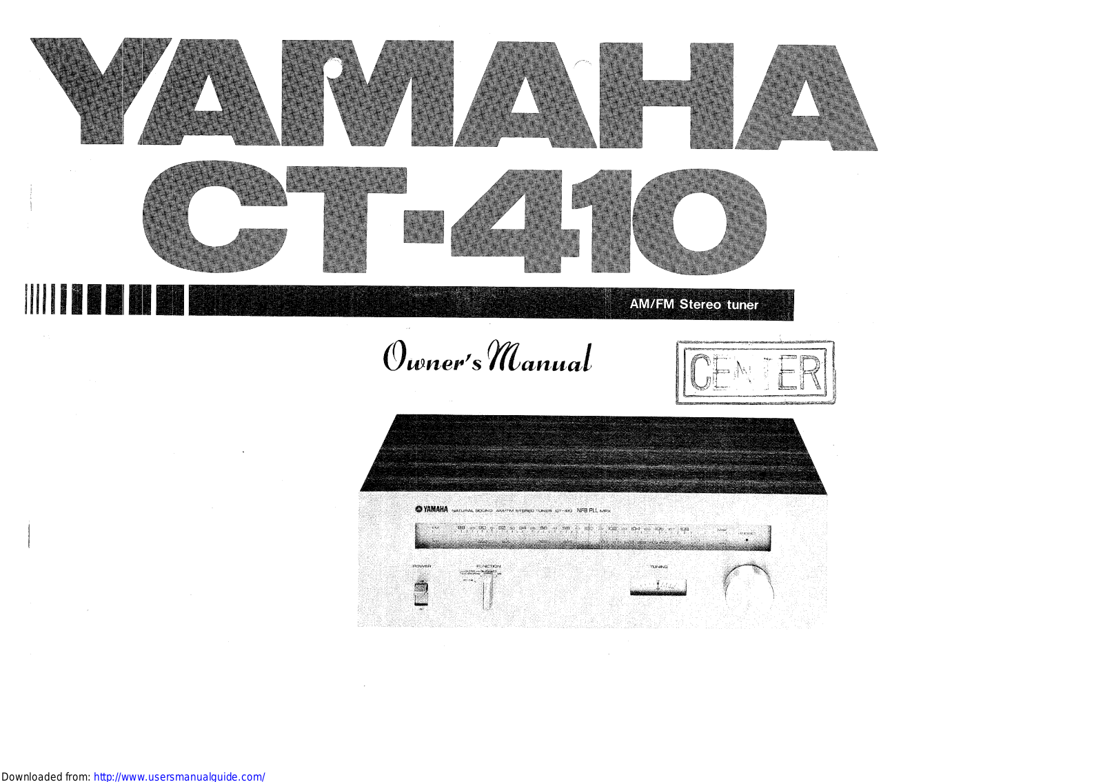 Yamaha Audio CT-410 User Manual