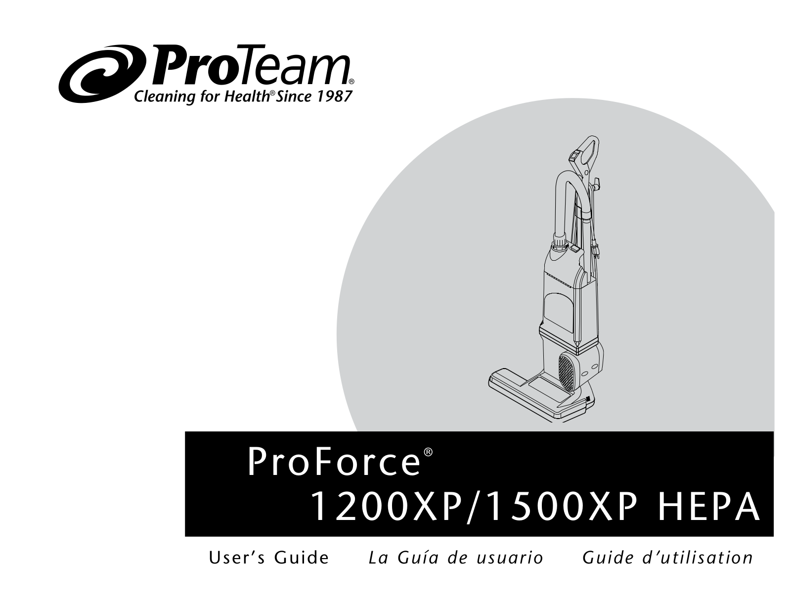 ProTeam 1200XP HEPA User Manual