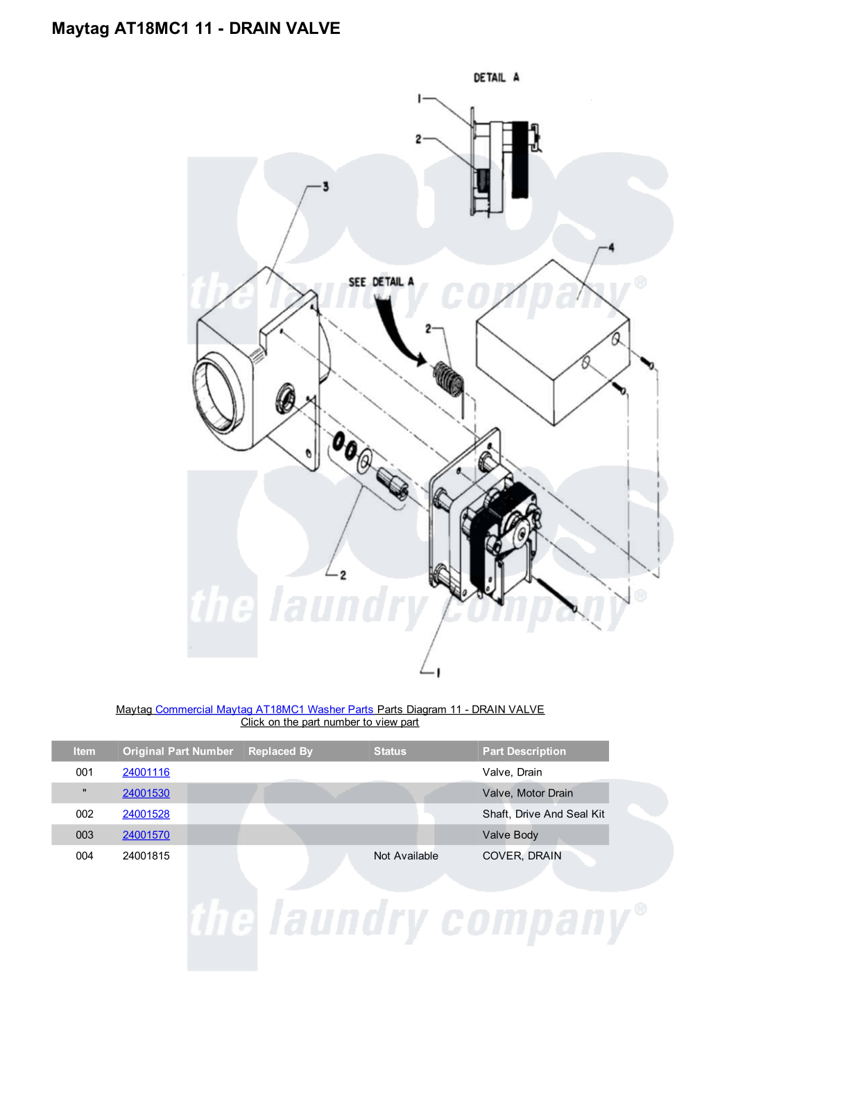 Maytag AT18MC1 Parts Diagram