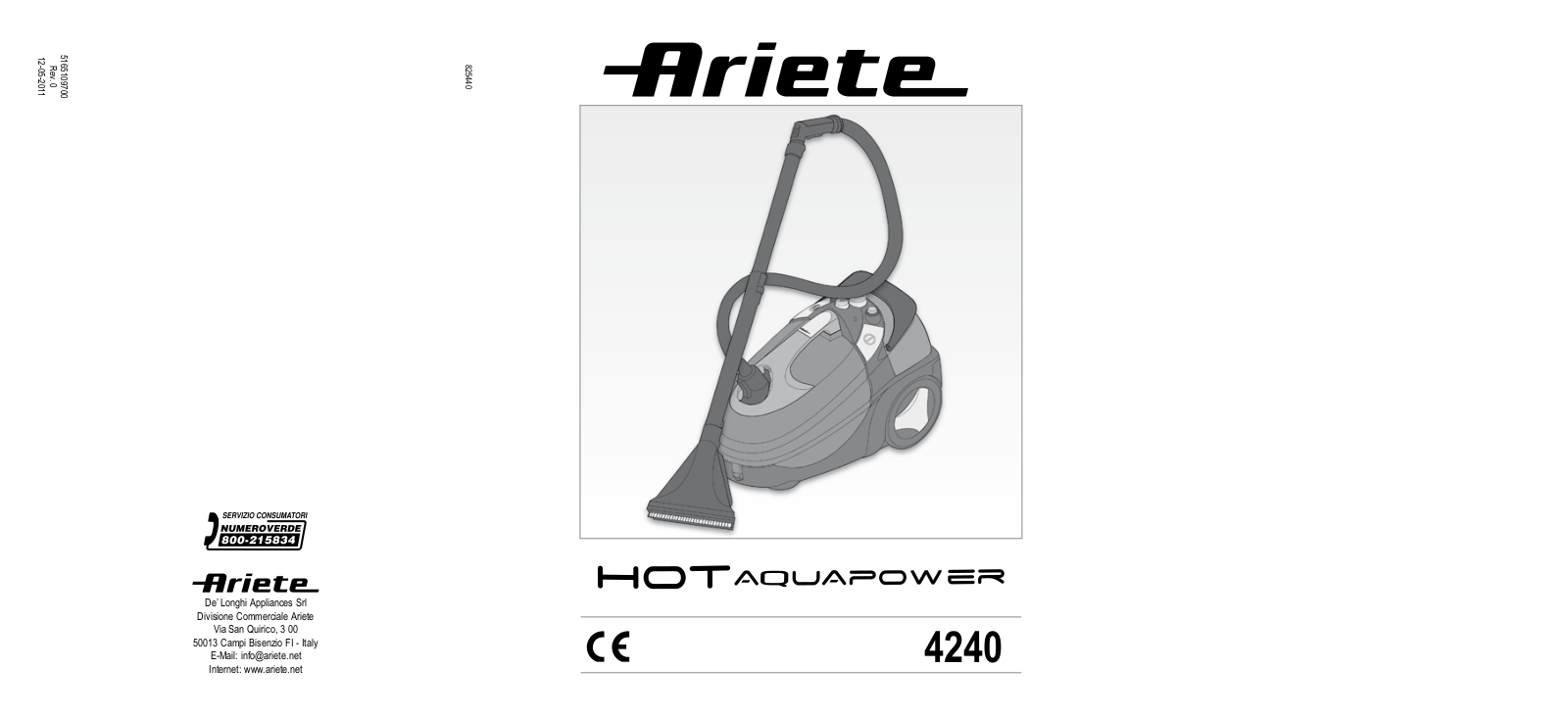 ARIETE New Hot Aqua Power User Manual