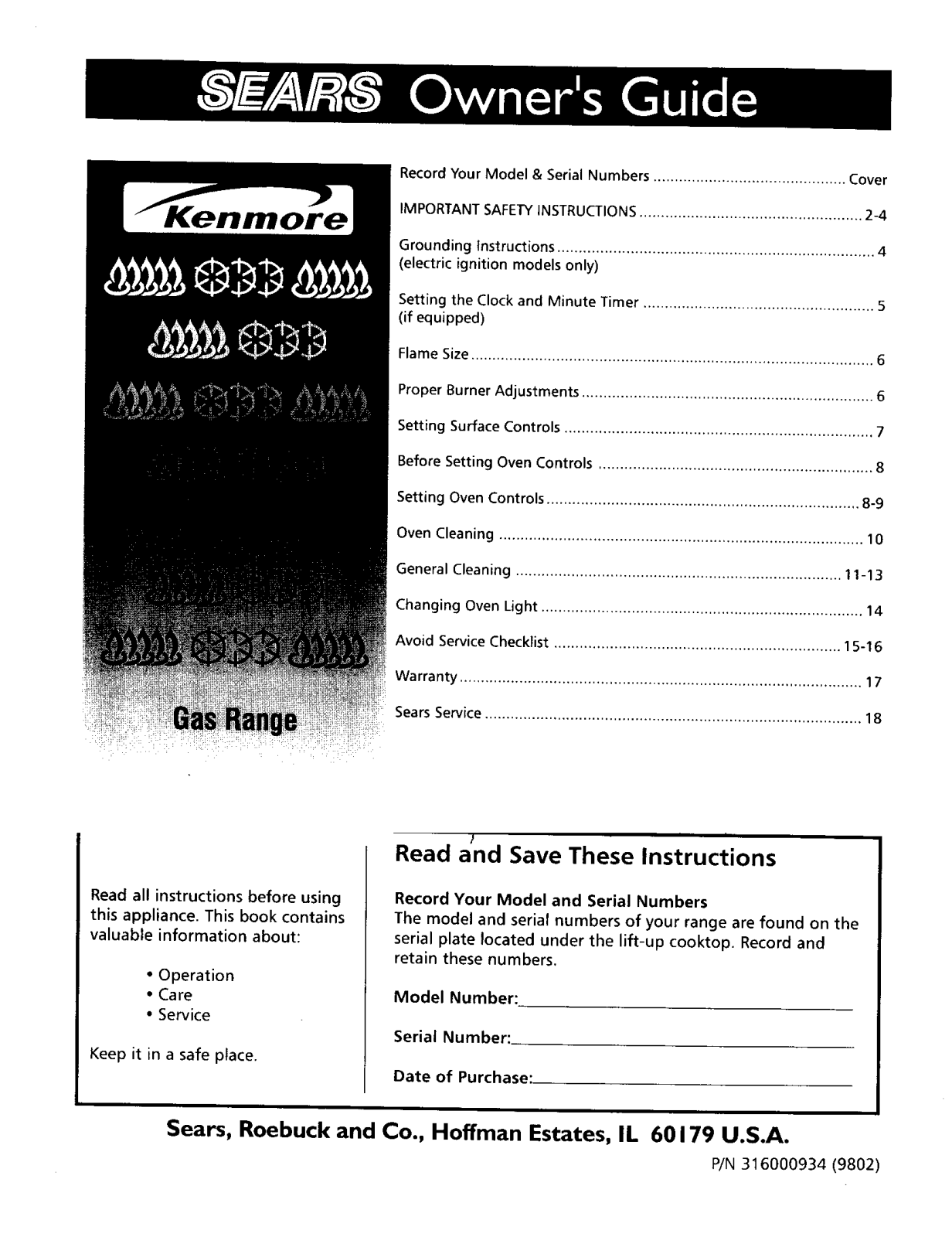 Sears Range User Manual - ManualMachine.com