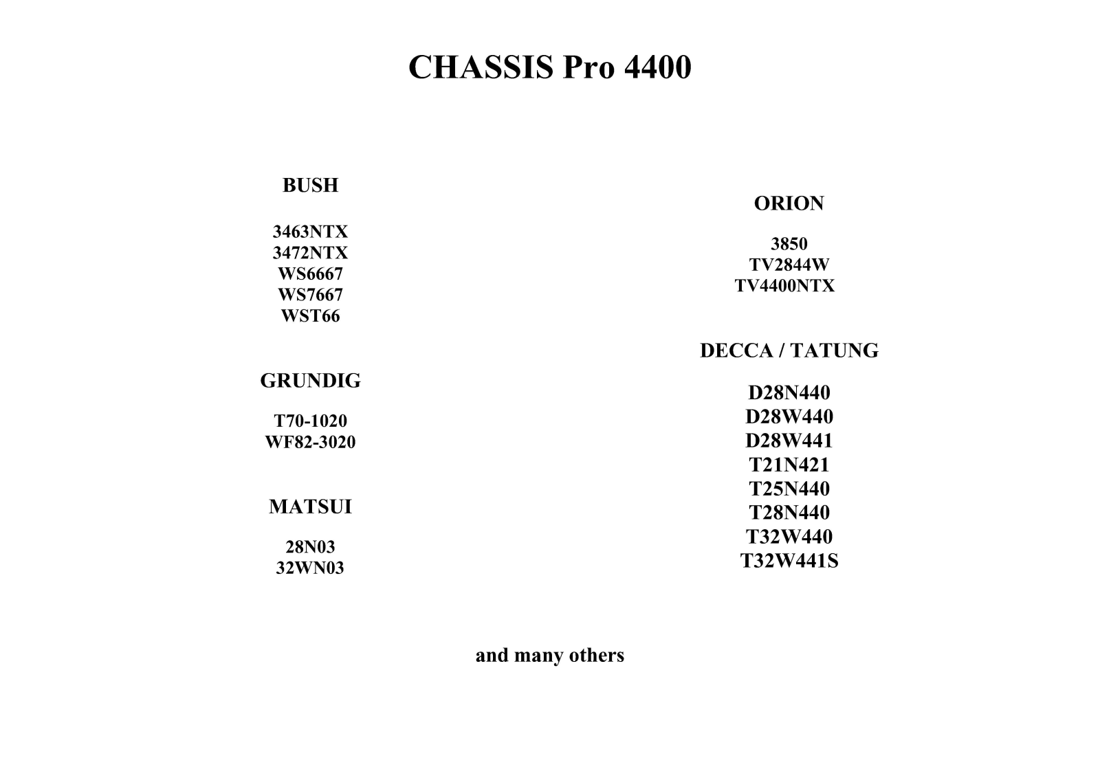 ORION PRO-4400 Schematic